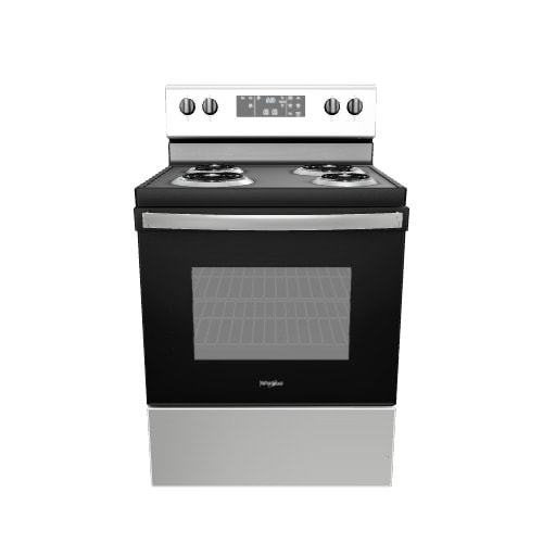 Whirlpool 30-in 4 burners 4.8-cu ft Freestanding Electric Range ( Stainless steel )