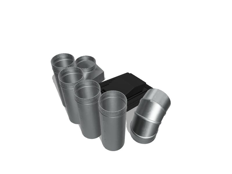 Lambro Universal Exhaust kit 9 -Pack Black