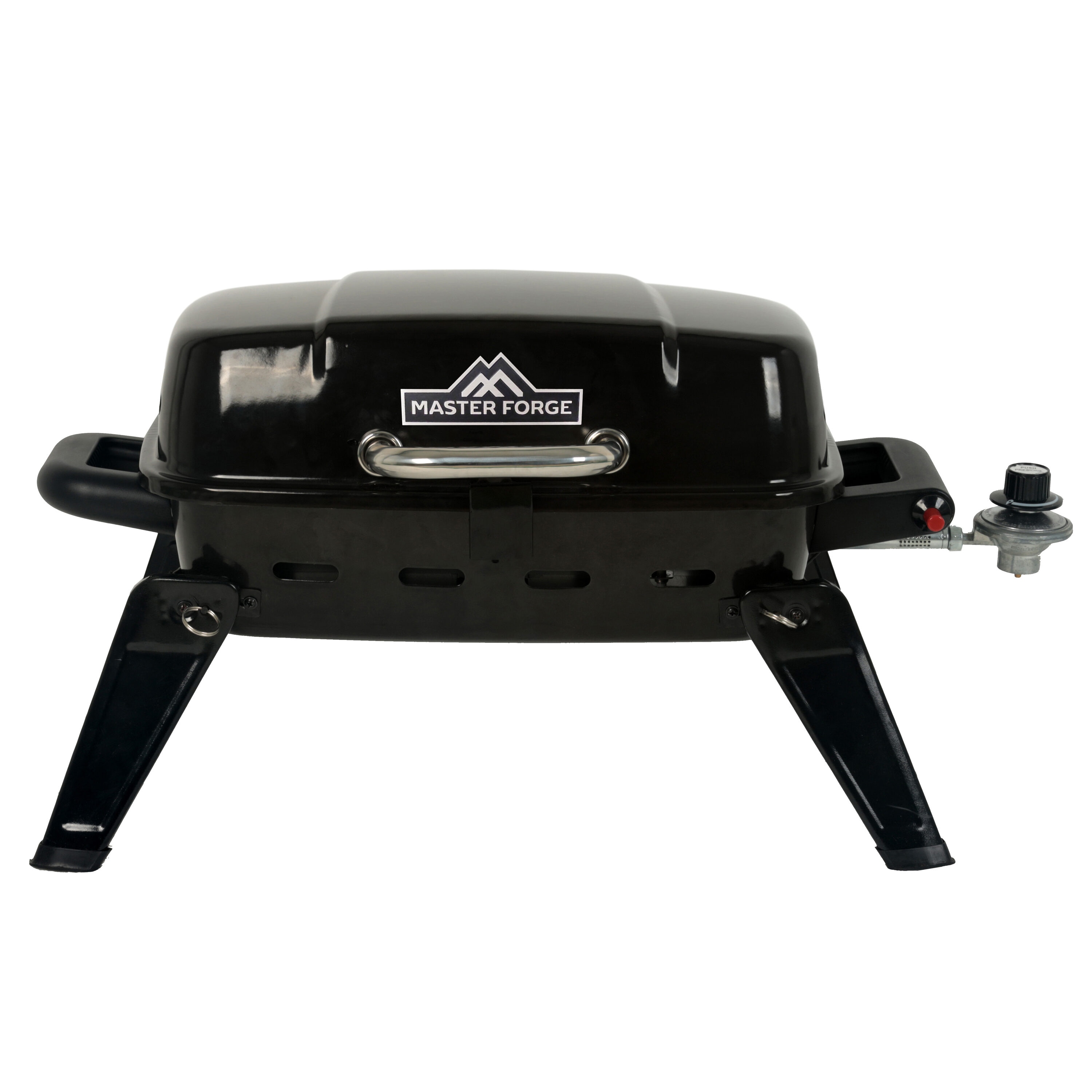 Master Forge 178-Sq. in Black porcelain coated Portable Liquid propane Grill