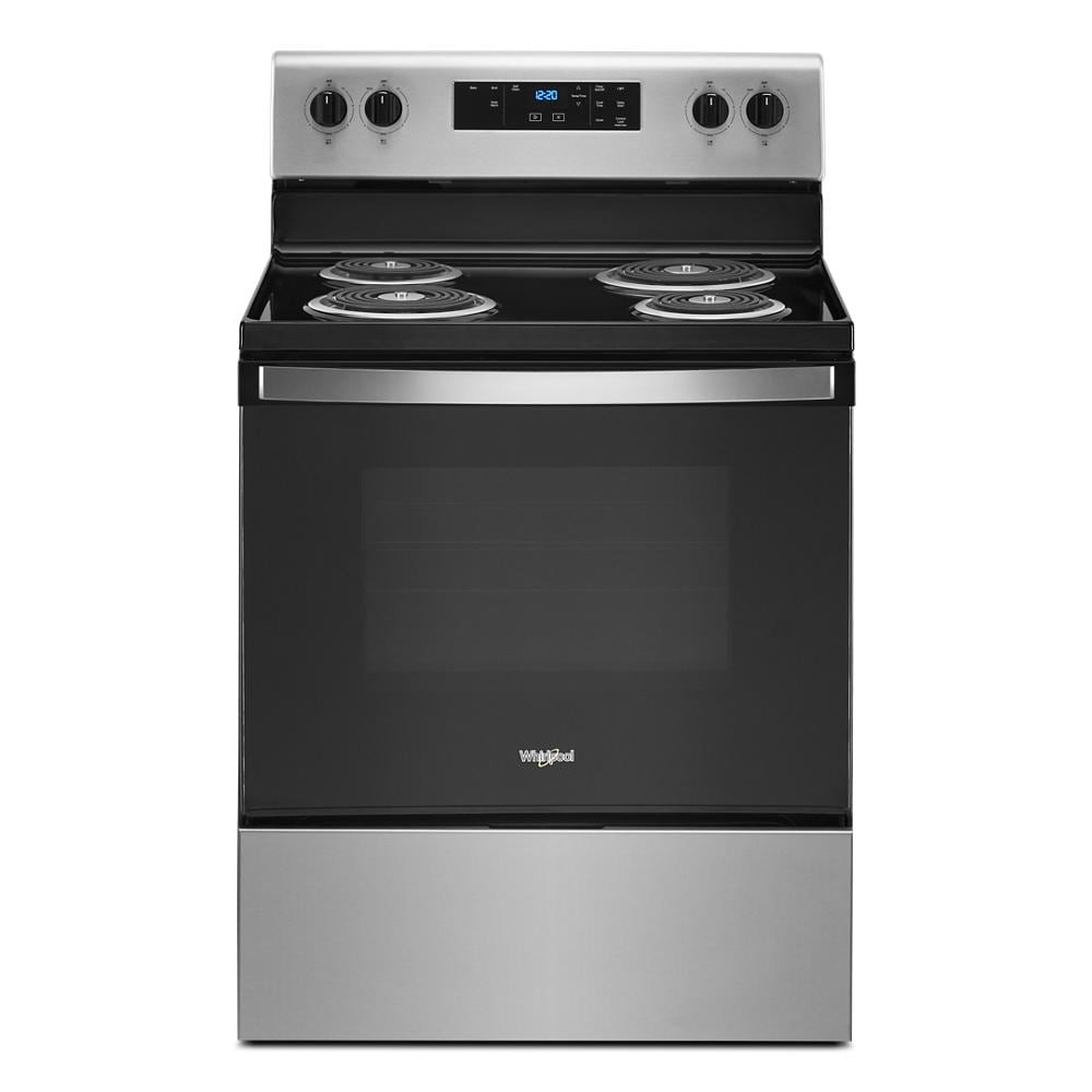 Whirlpool 30-in 4 burners 4.8-cu ft Freestanding Electric Range ( Stainless steel )