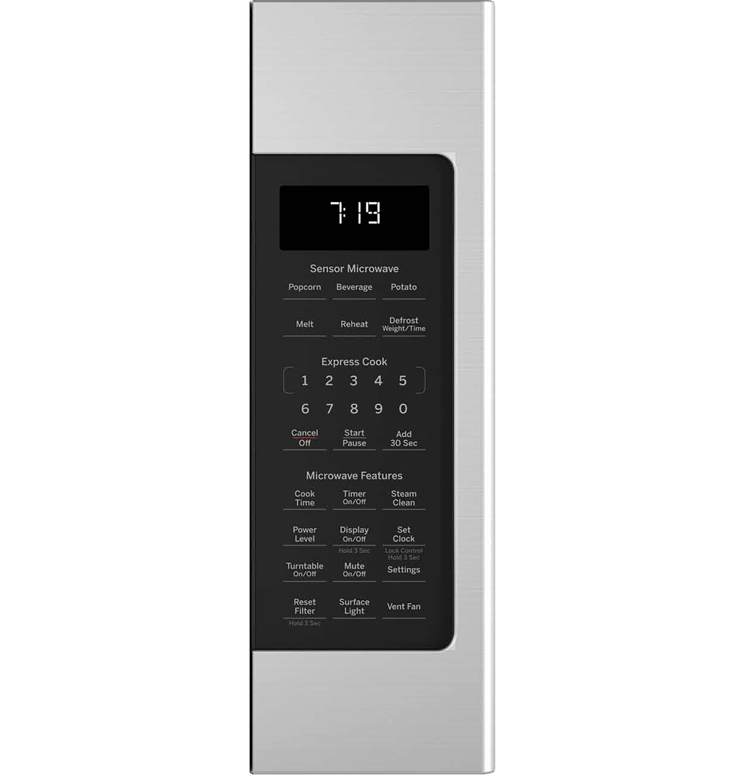 GE GE 1 9 Cu Ft Over the Range Sensor Microwave Oven with Recirculating Venting