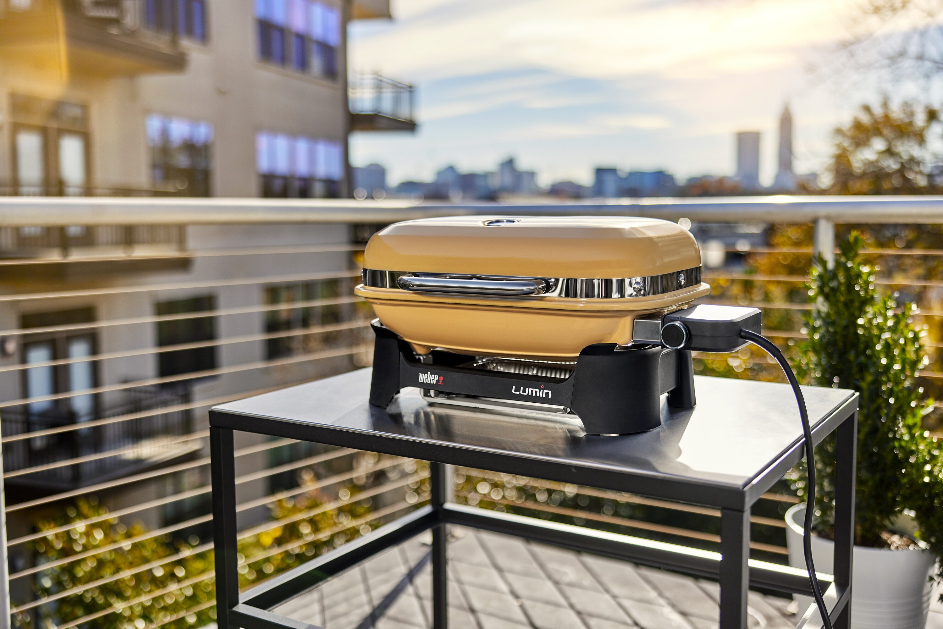 Weber Lumin Compact 1560 -Watt Yellow Electric Grill