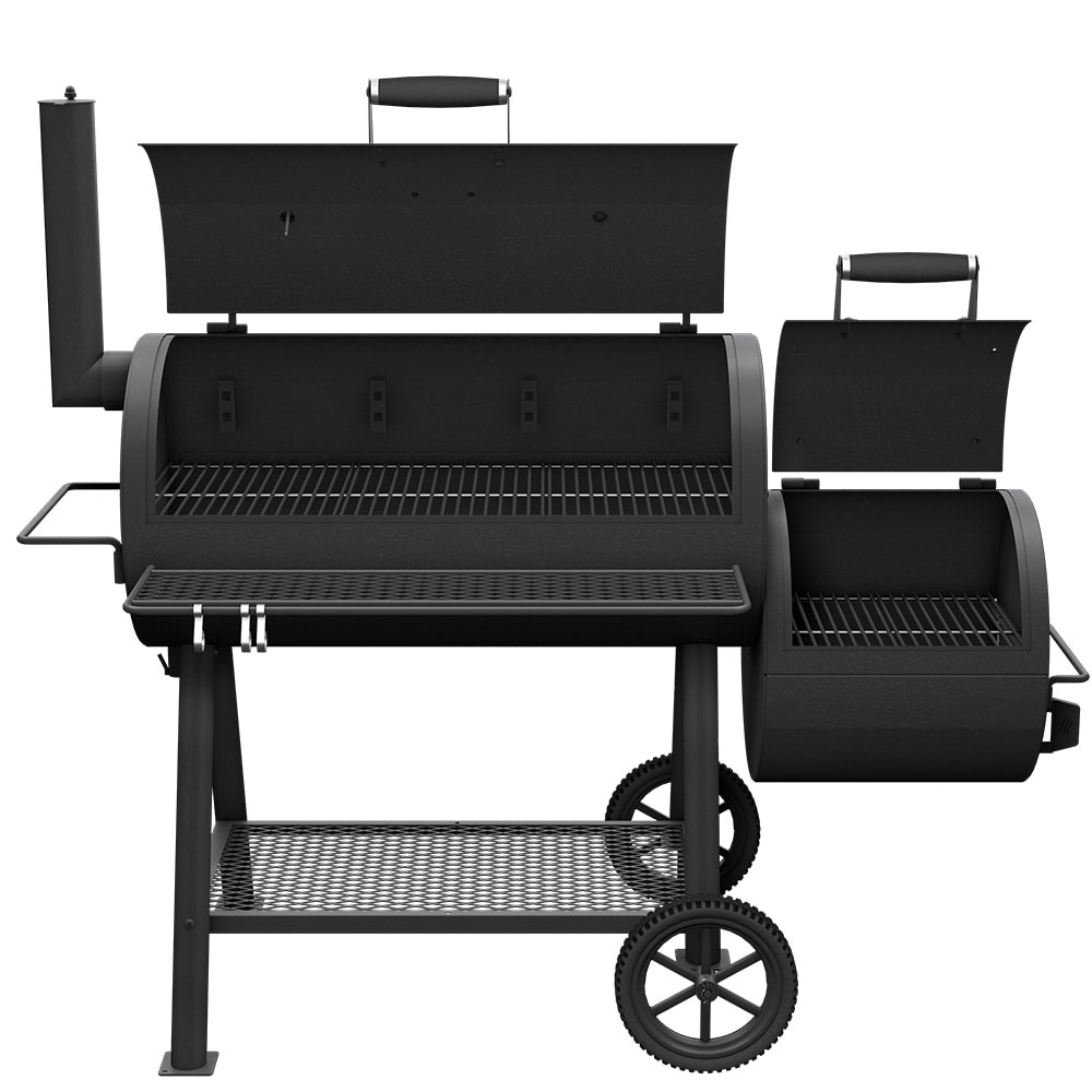 Oklahoma Joe's Highland 879-Sq. in Black Horizontal Charcoal Smoker