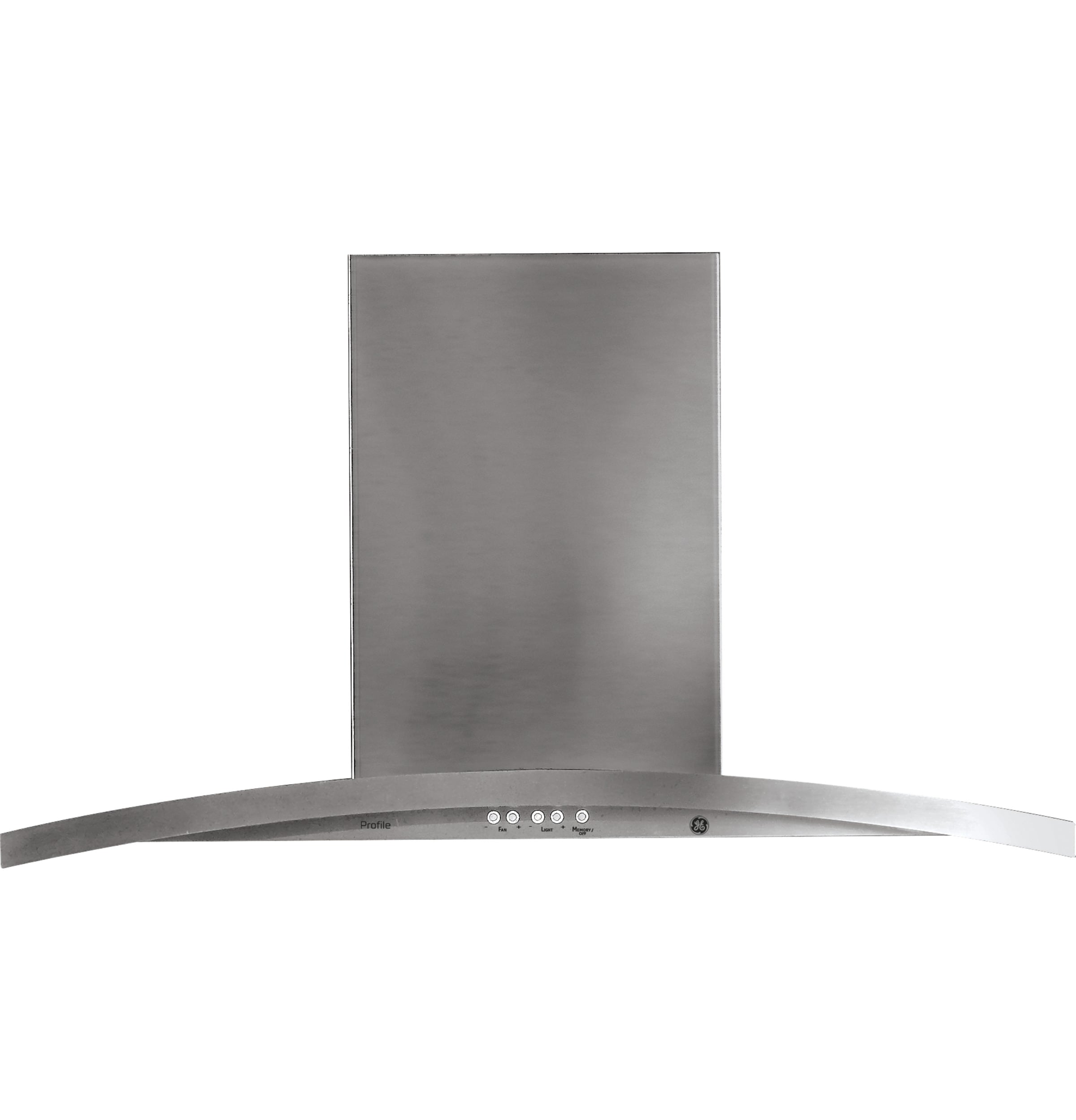 GE Profile 36 in Ducted Stainless Island Range Hood with Charcoal Filter