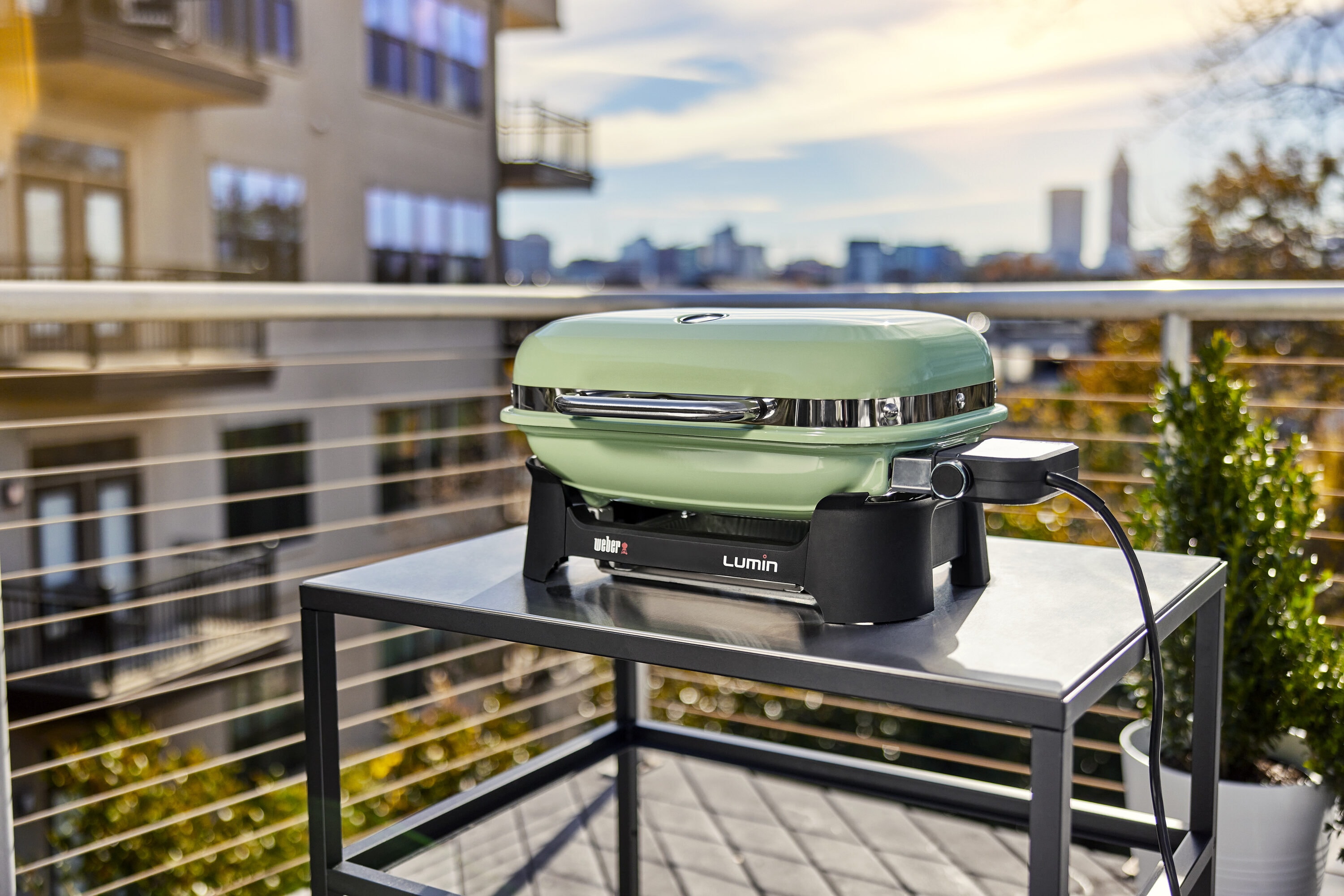 Weber Lumin Compact 1560 -Watt Light Green Electric Grill