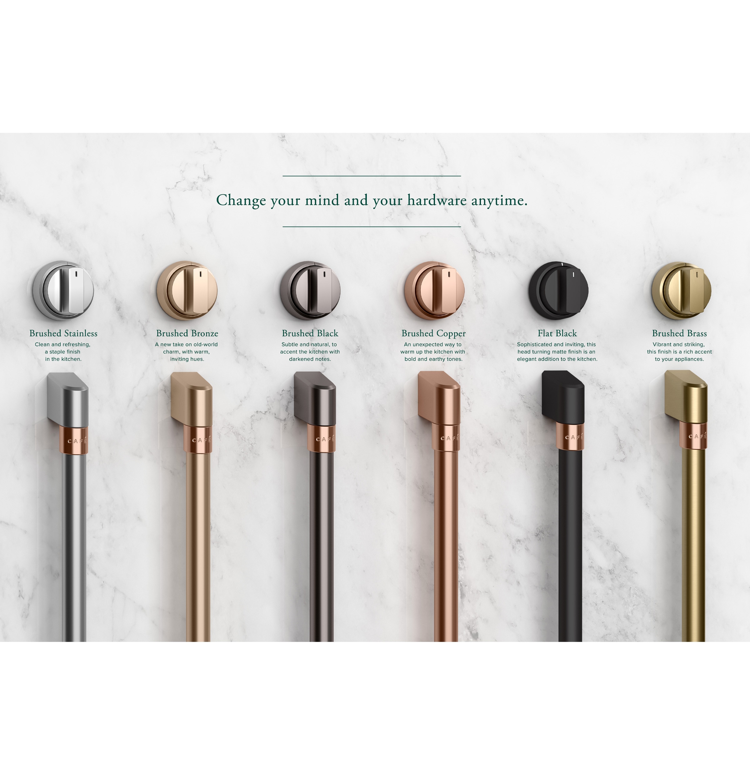 Cafe 48-in Gas range Handle and knob kit ( Brushed Bronze )