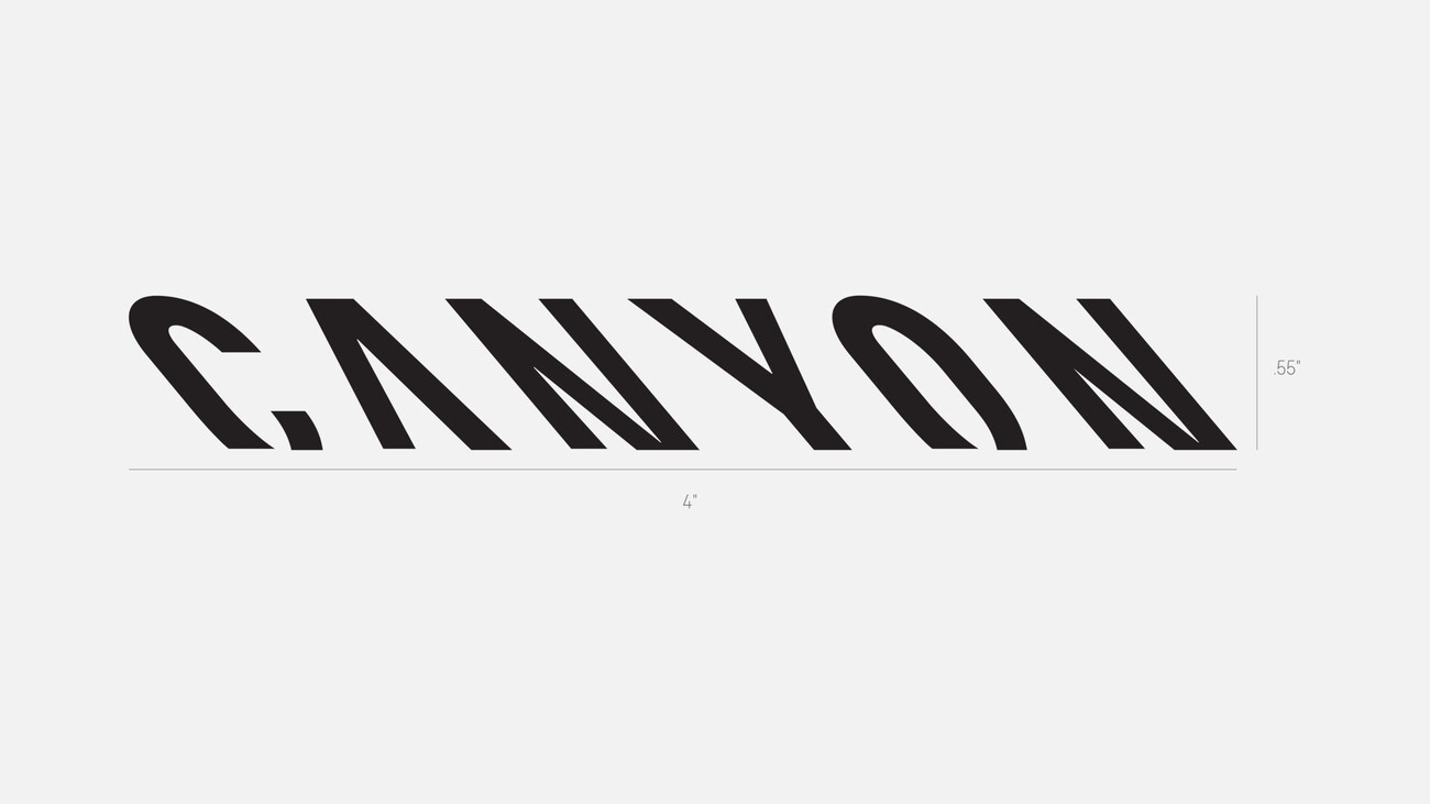 Canyon Decal 4" x 0.55" Black