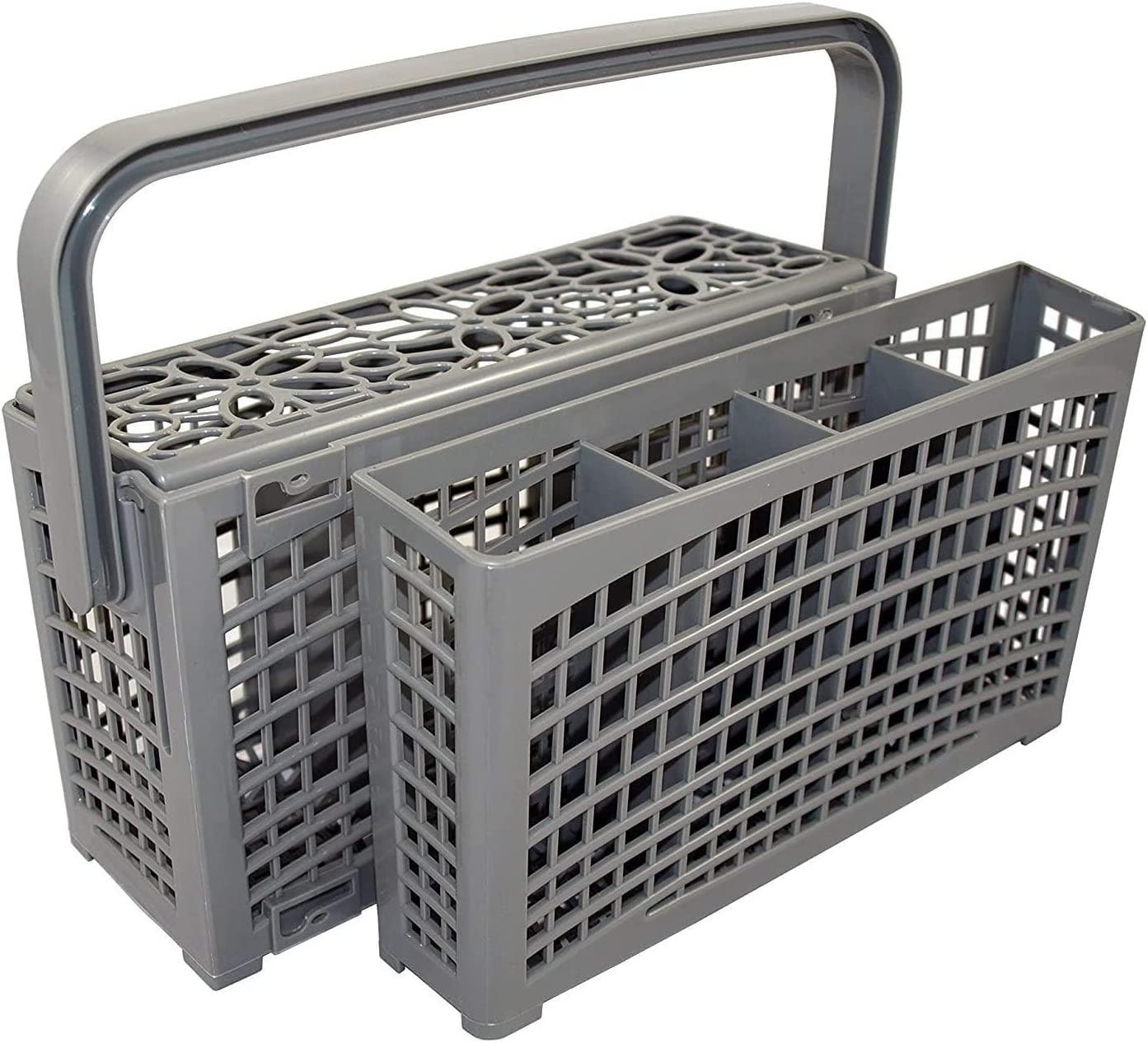 Carla Home Vikus 2-in-1 24 x 13 x 13cm Universal Dishwasher Cutlery Basket - Grey