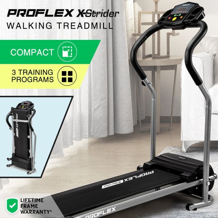 PROFLEX Mini Walking Electric Treadmill Compact Exercise Machine Fitness Equipment Black