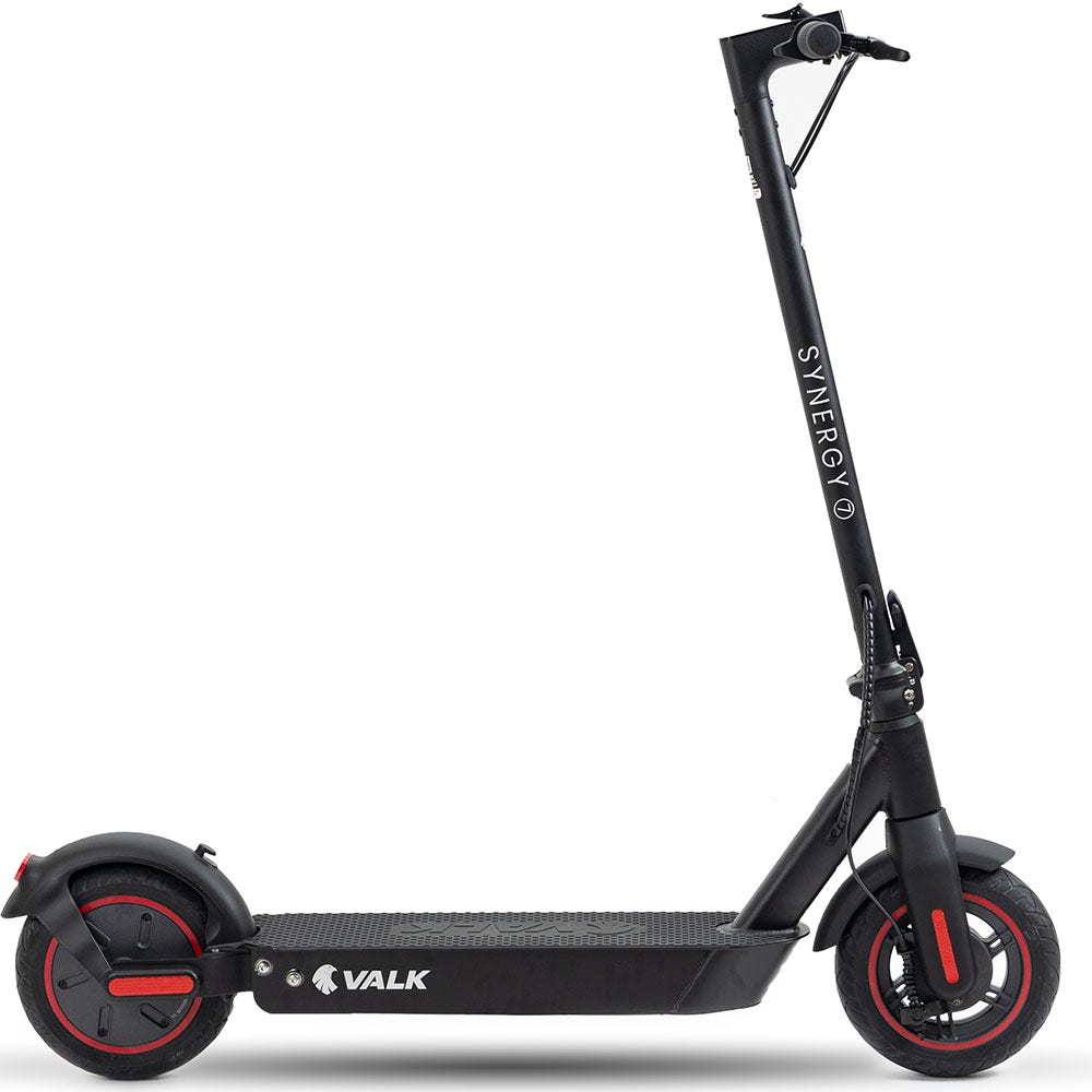 PRE-ORDER VALK Synergy 7 MkII Electric Scooter 500W 15Ah, Motorised eScooter for Adults, Black/Red
