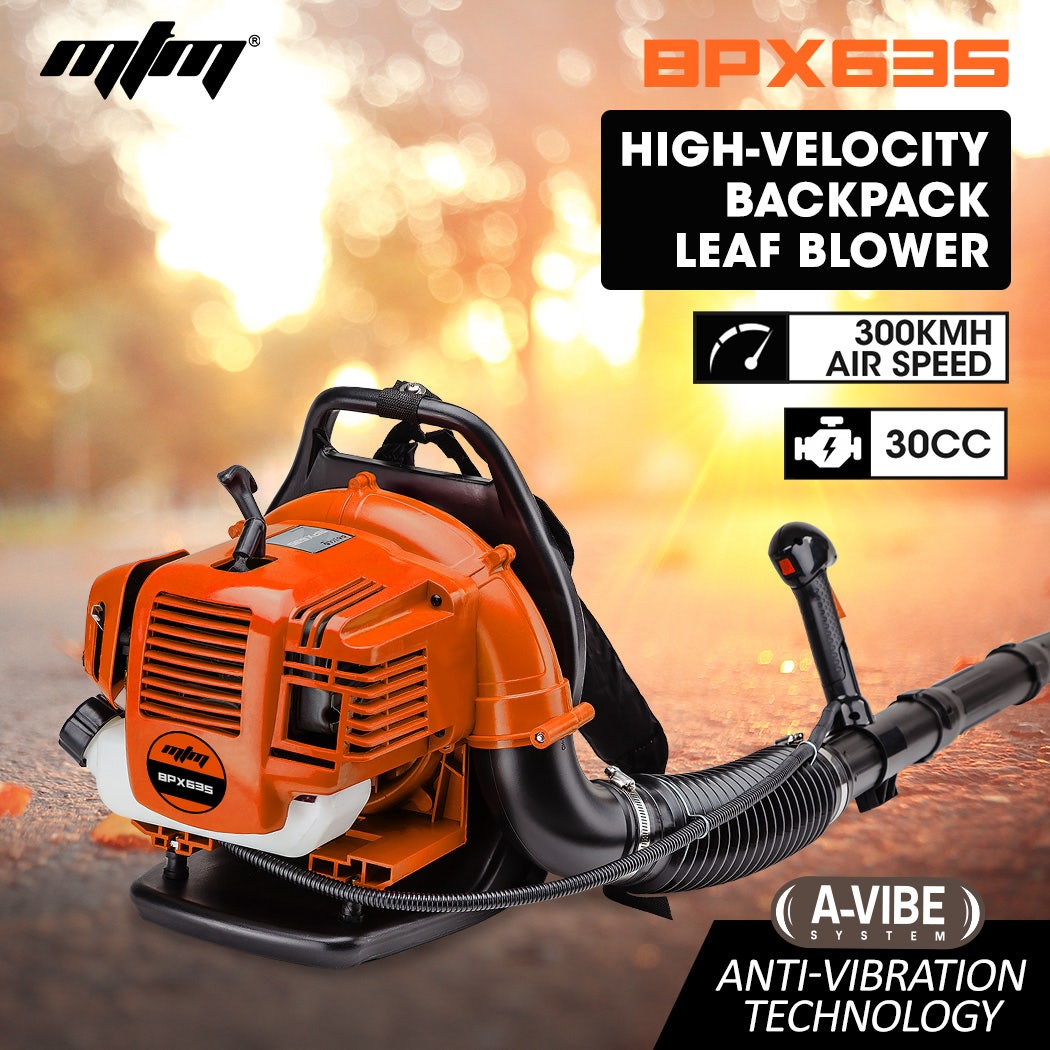 MTM 30CC Backpack Petrol Leaf Blower 2 Stroke Commercial Garden Yard Outdoor
