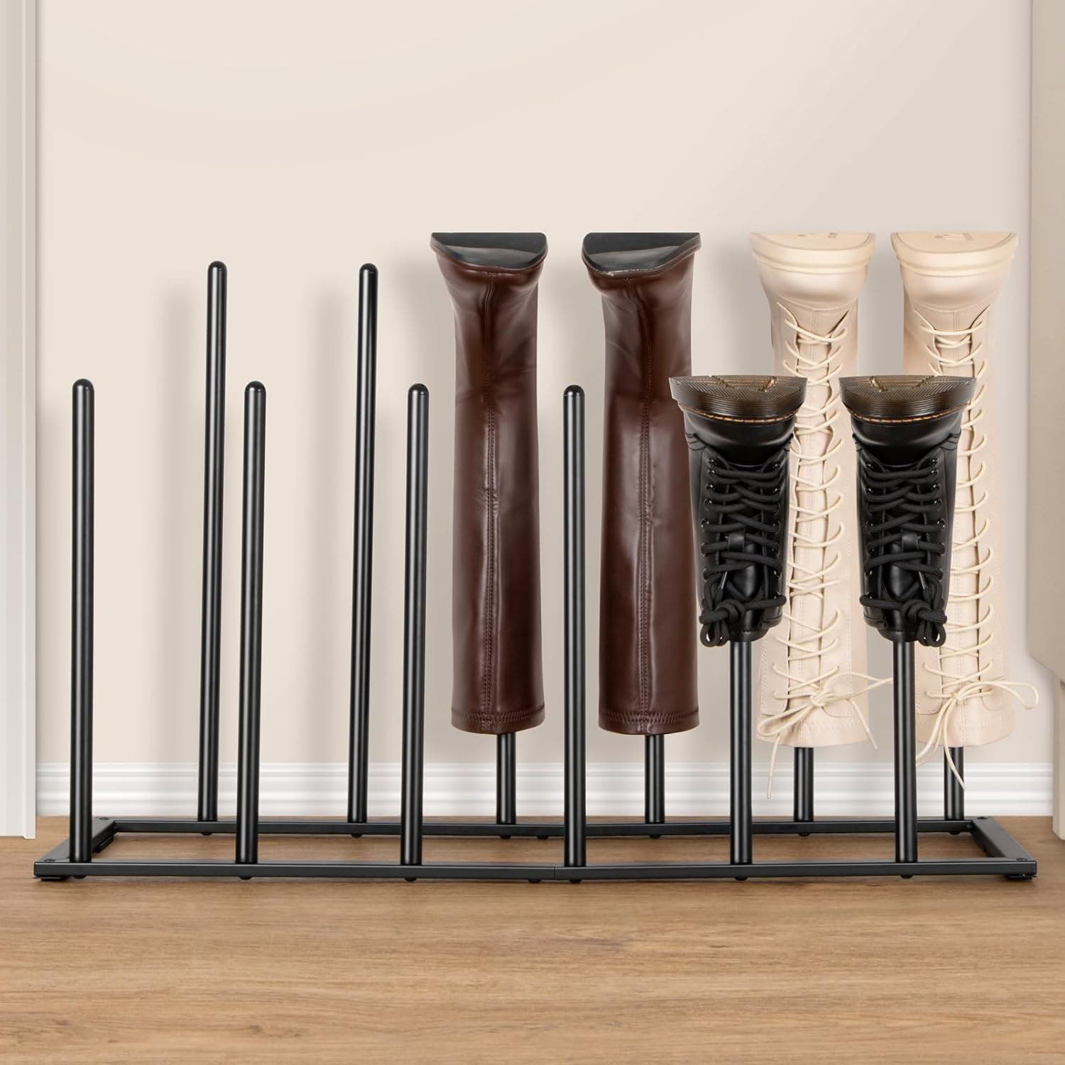 Carla Home Vikus 6-Pair Capacity Adjustable Stabilisers Tall Boot Rack