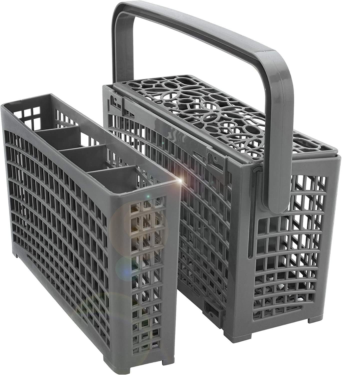 Carla Home Vikus 2-in-1 24 x 13 x 13cm Universal Dishwasher Cutlery Basket - Grey
