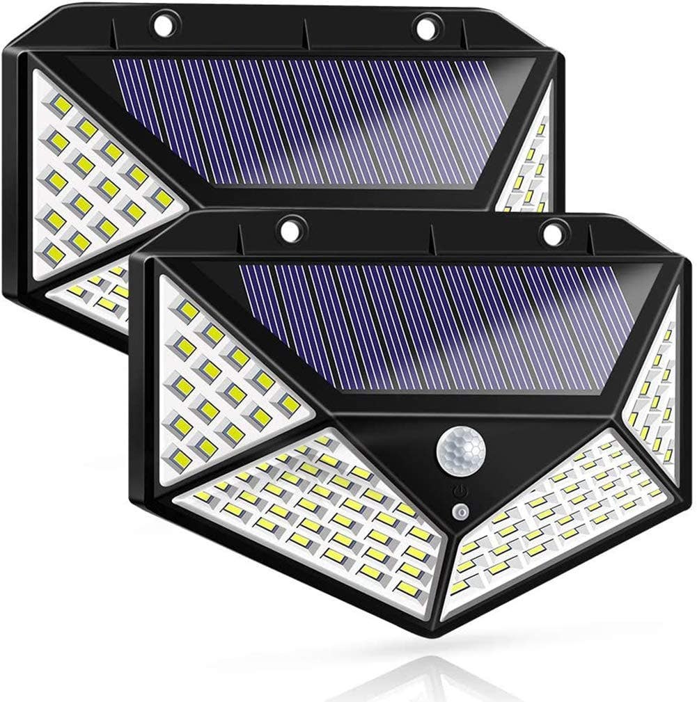 Carla Home Vikus 2Pk 100 LED Waterproof Solar Motion Sensor Security Light
