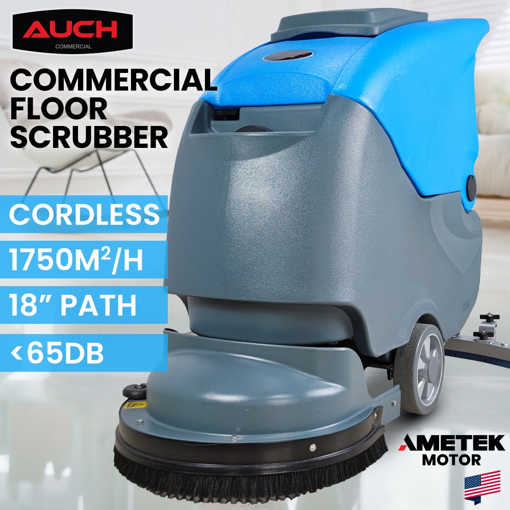 AUCH FSH18 Floor Scrubber & Dryer, 490mm, Battery Powered, Walk Behind, Multi-purpose Commercial Grade Machine