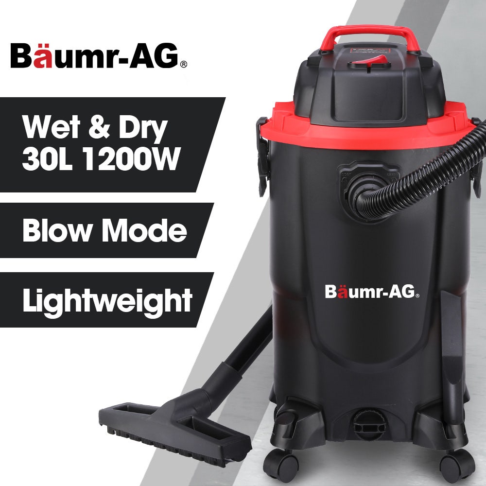 BAUMR-AG 30L 1200W Wet and Dry Vacuum Cleaner, with Blower, for Car, Workshop, Carpet