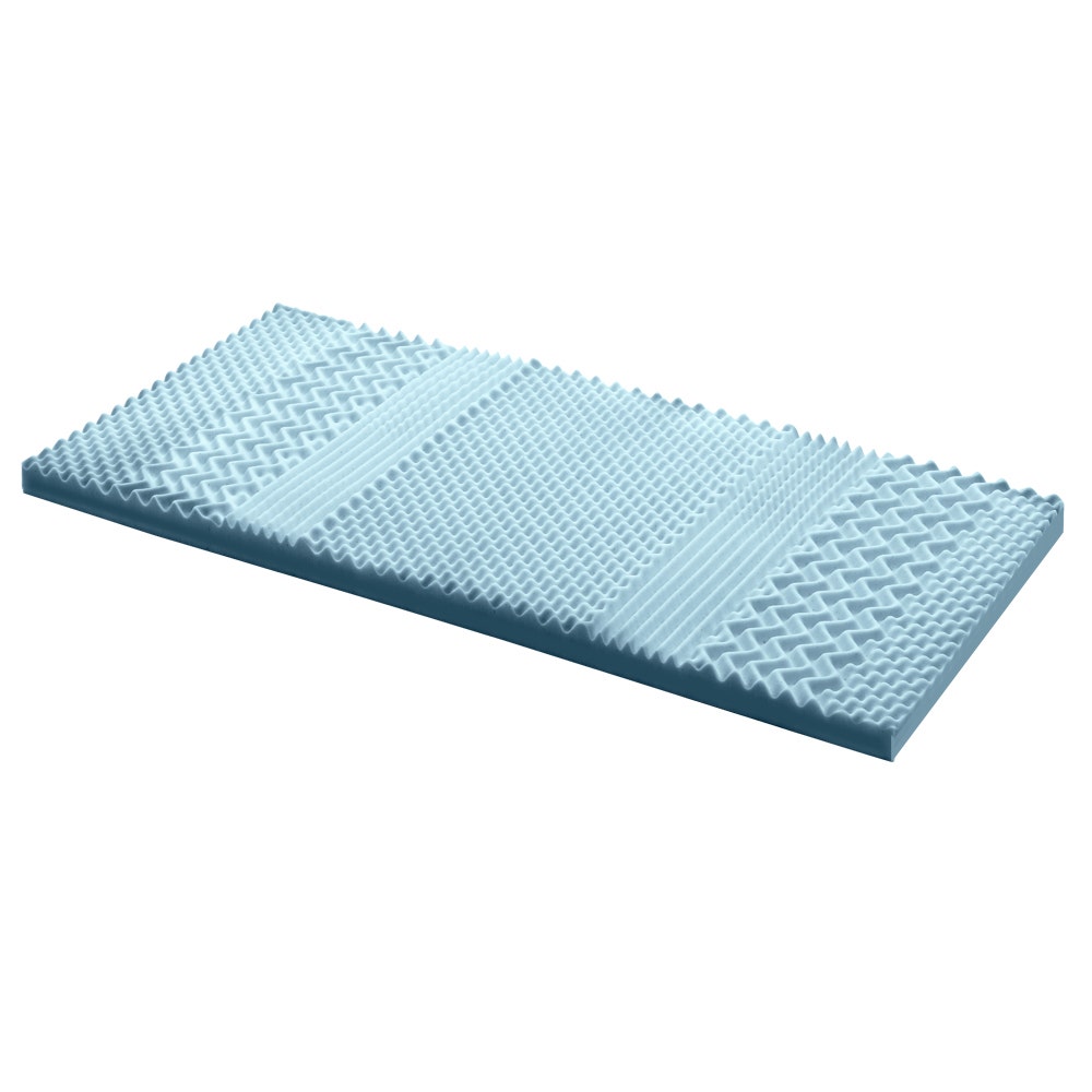 Giselle Bedding Cool Gel 7-zone Memory Foam Mattress Topper w/ Bamboo Cover 8cm - Single