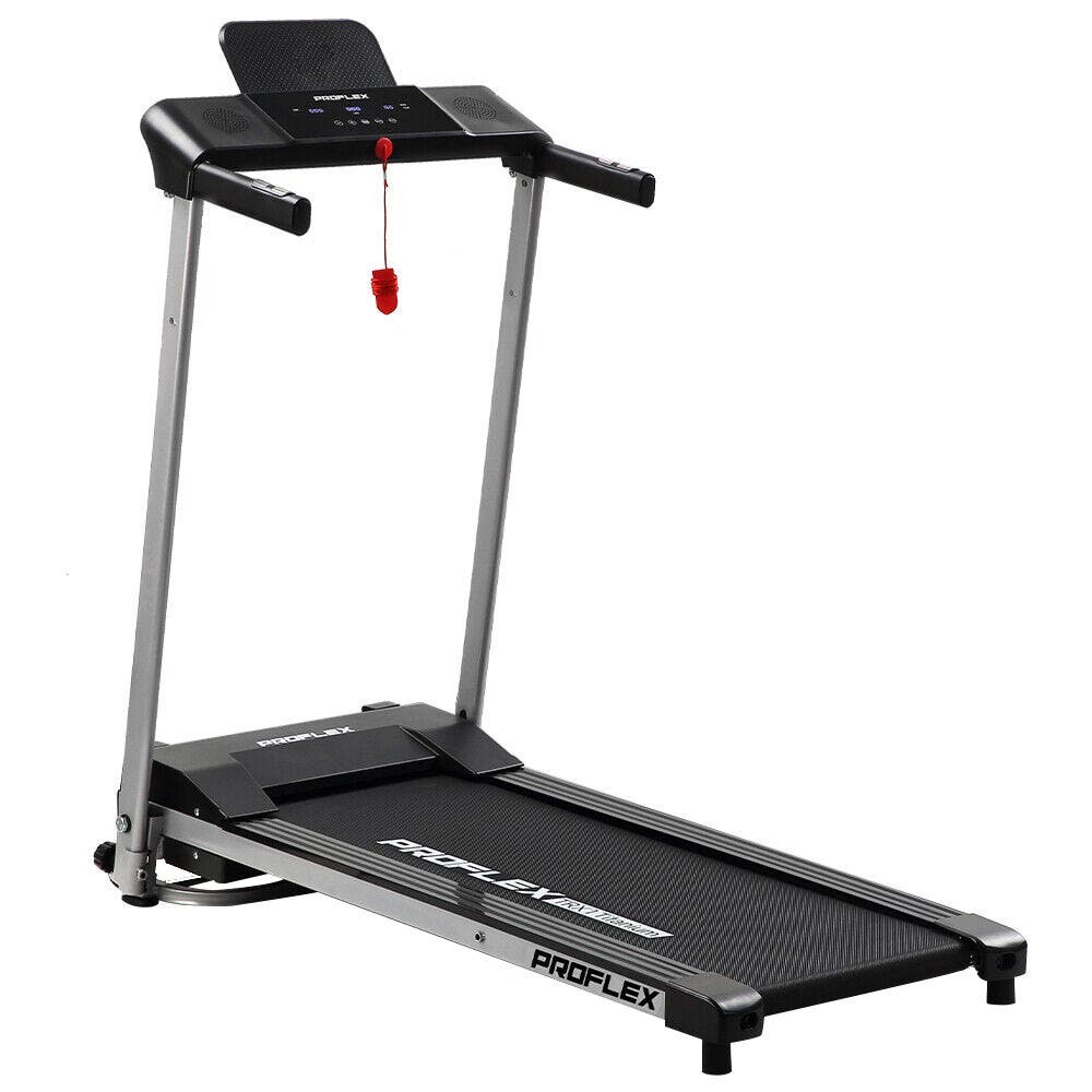 PROFLEX Electric Compact Foldable Treadmill with Bluetooth Speakers, Digital Device Stand