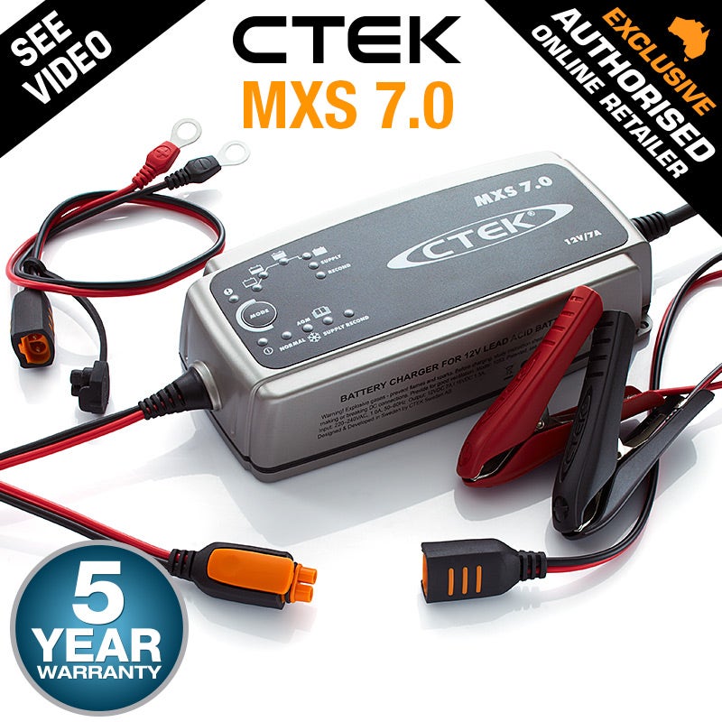 CTEK MXS 7.0 12V Smart Battery Charger 7Amp Car Boat 4WD Caravan Gel AGM