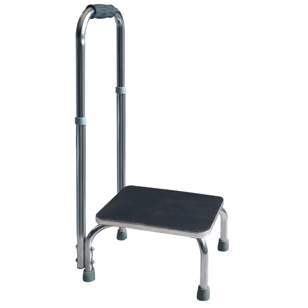 EQUIPMED Bath and Shower Assistance Step Mobility Aid, 150kg Max Capacity, with Handle Height Adjustment