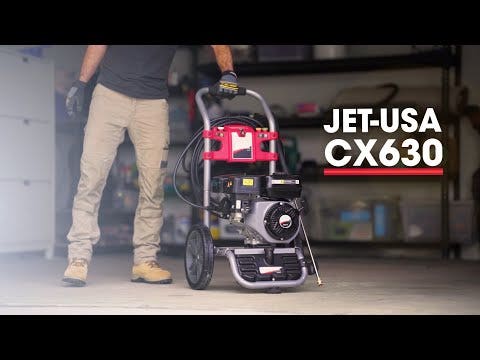 JET-USA 4800PSI Petrol Powered High Pressure Washer, w/ 30m Hose and Drain Cleaner - CX630