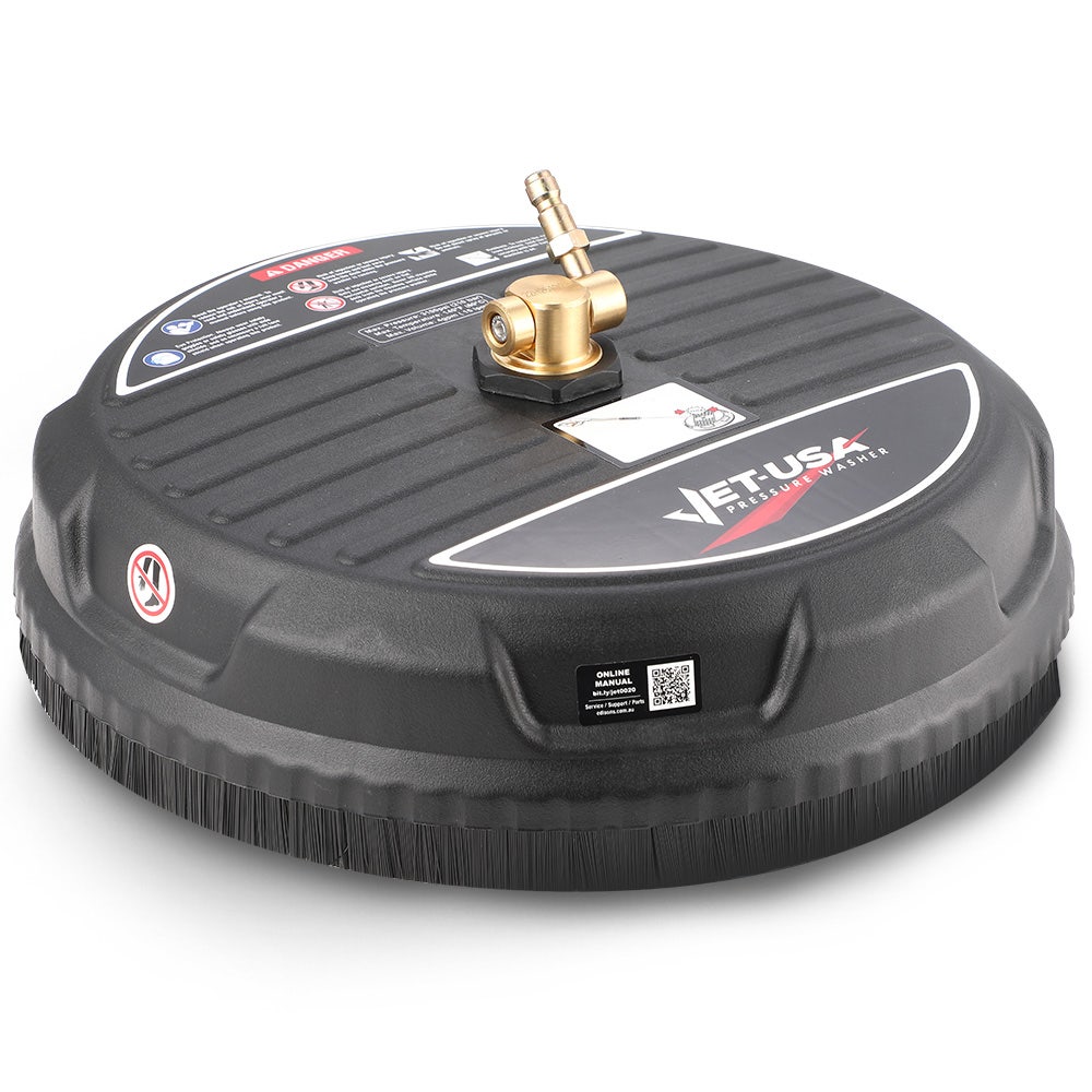 PRE-ORDER Jet-USA 15" Nylon Pressure Washer Surface Cleaner, 1/4" Fitting, For Concrete Driveway Patio Floor