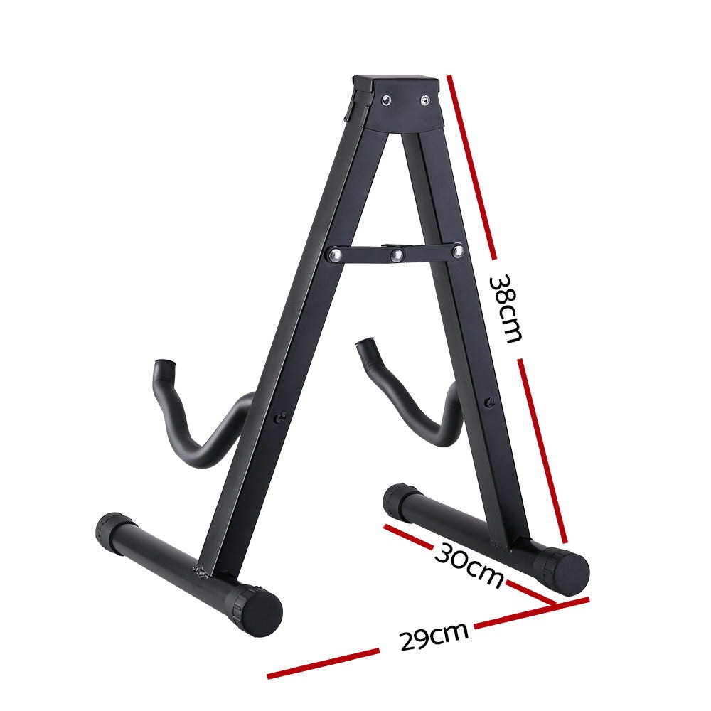 Alpha Folding Acoustic Guitar Stand Bass Floor Rack Holder Accessories Pack