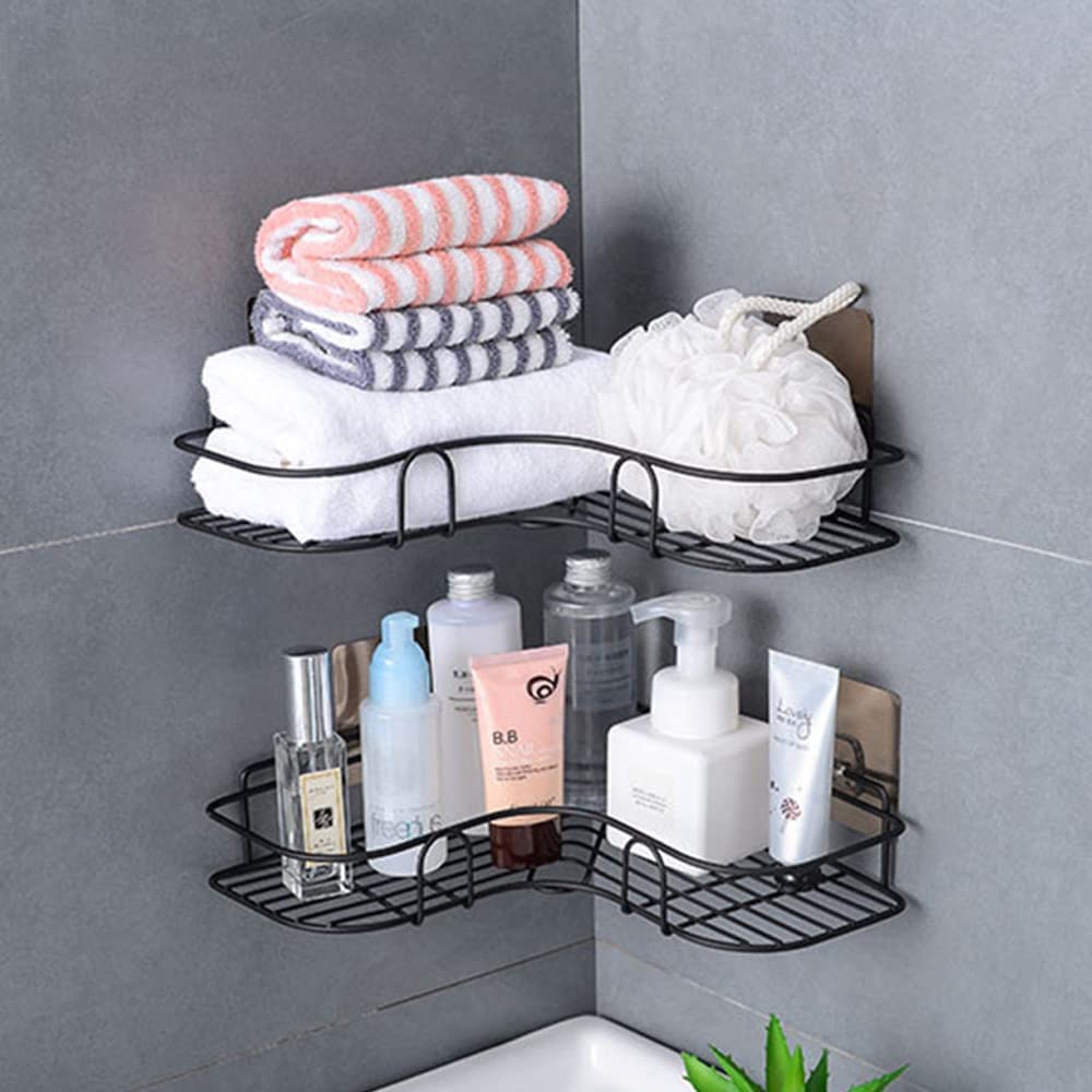Carla Home Vikus 2Pk 2-Hook Stainless Steel Adhesive Corner Shower Caddy - Grey