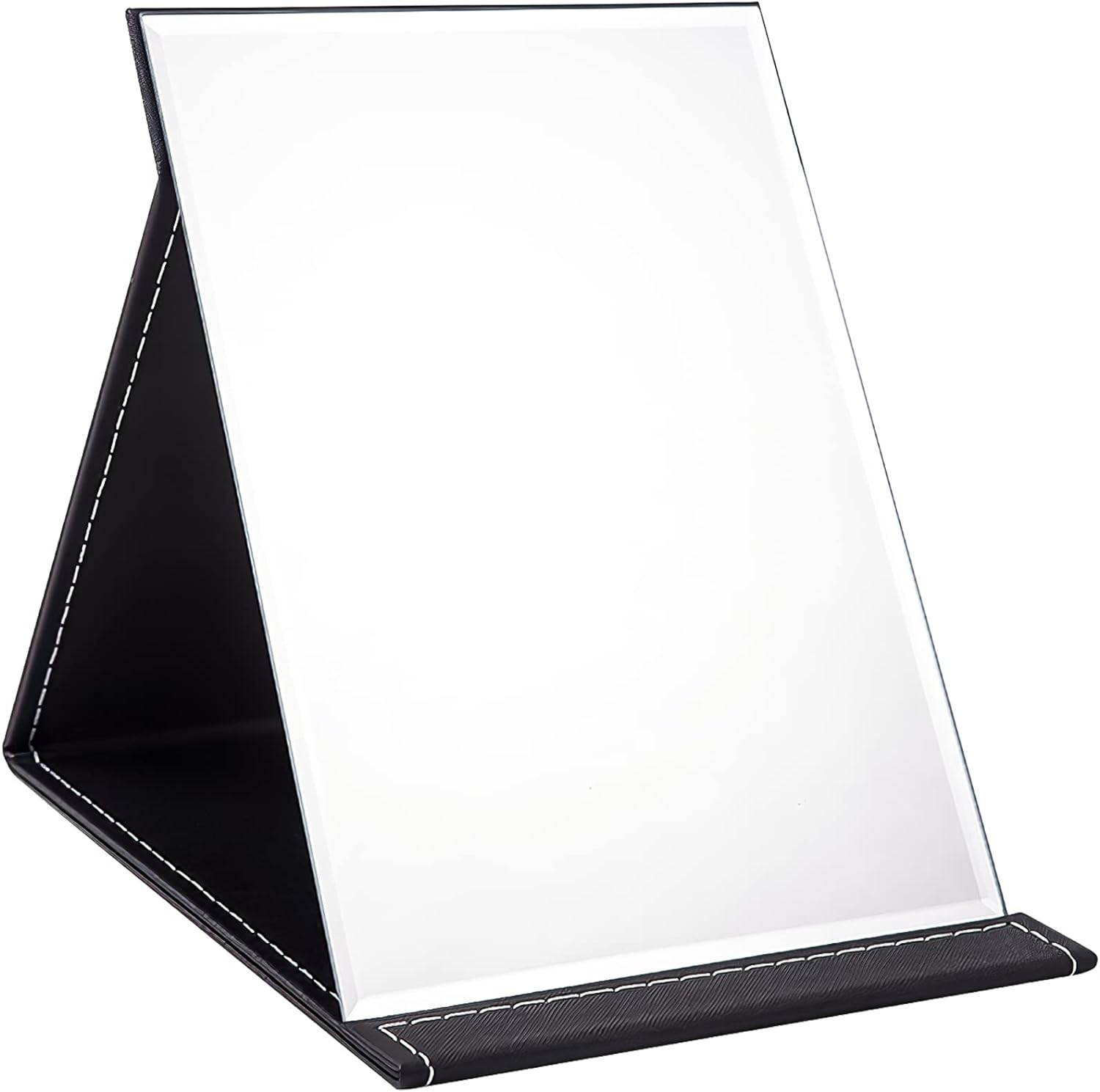 Carla Home Genux 25 x 18cm Foldable In-Built Stand Portable Makeup Mirror - Black