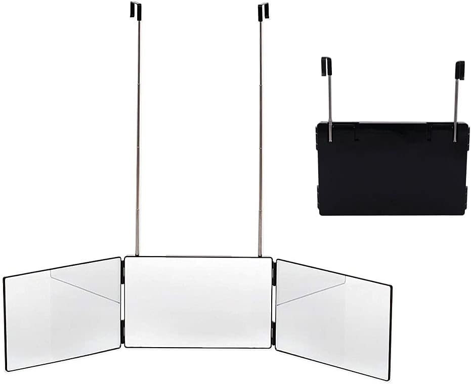 Carla Home Vikus 3-Way Adjustable Hair Grooming & Cutting Mirror - Black