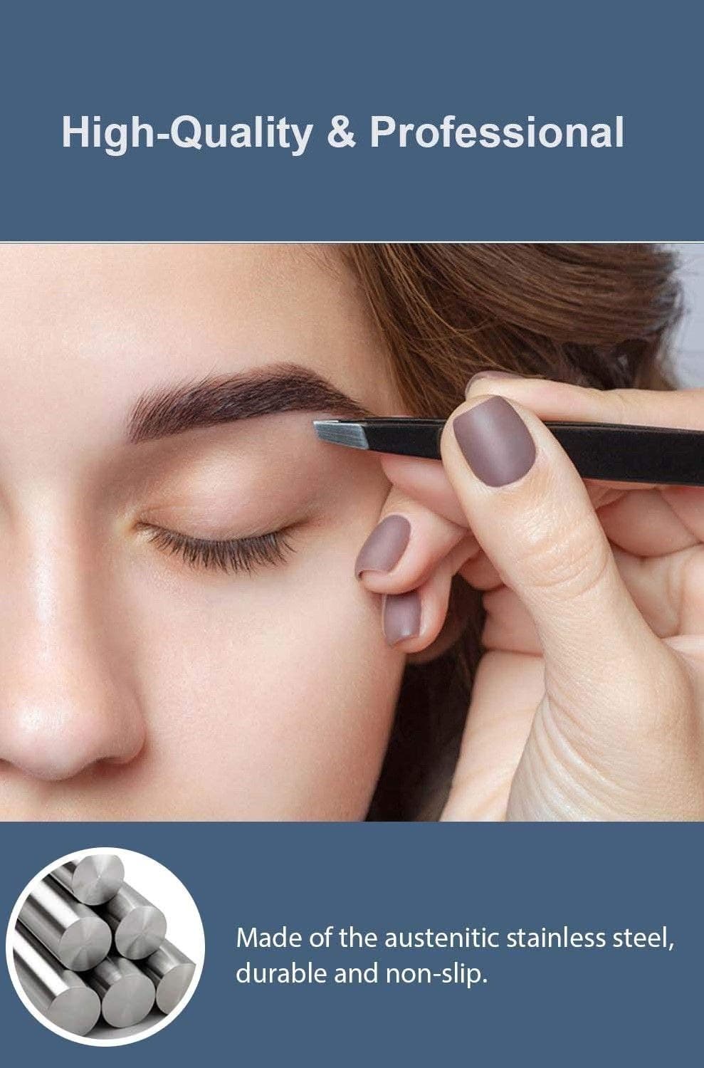 Carla Home Vikus 9cm 20x Portable Magnifying Makeup Mirror & Eyebrow Tweezer Kit