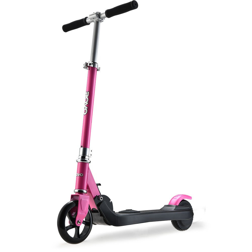 ROVO KIDS Electric Scooter, Ages 5-11, Adjustable Height, Folding, Lithium Battery, Pink