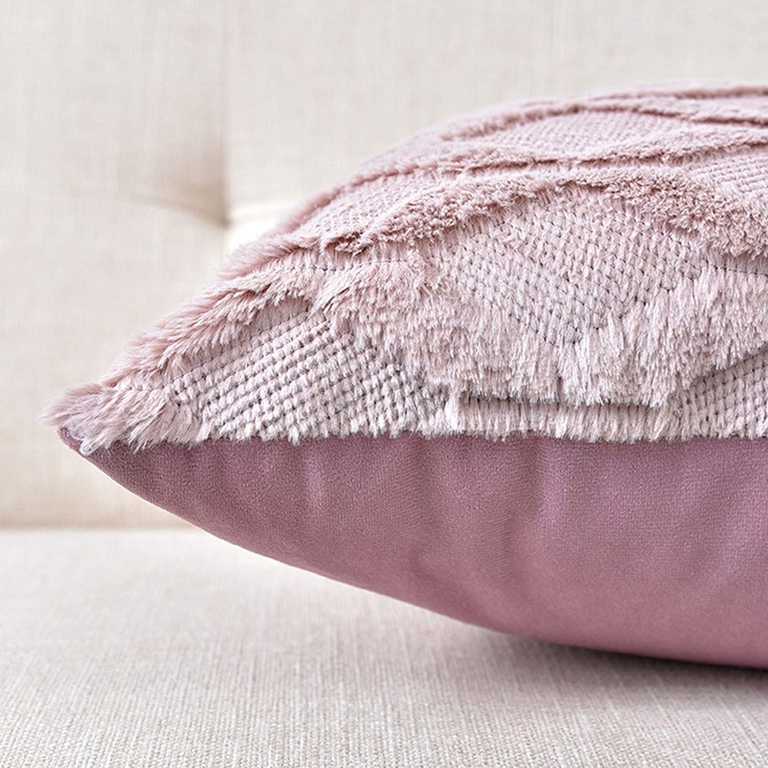 Carla Home Vikus 2Pk 45 x 45cm Decorative Boho Throw Pillow Cover - Pink