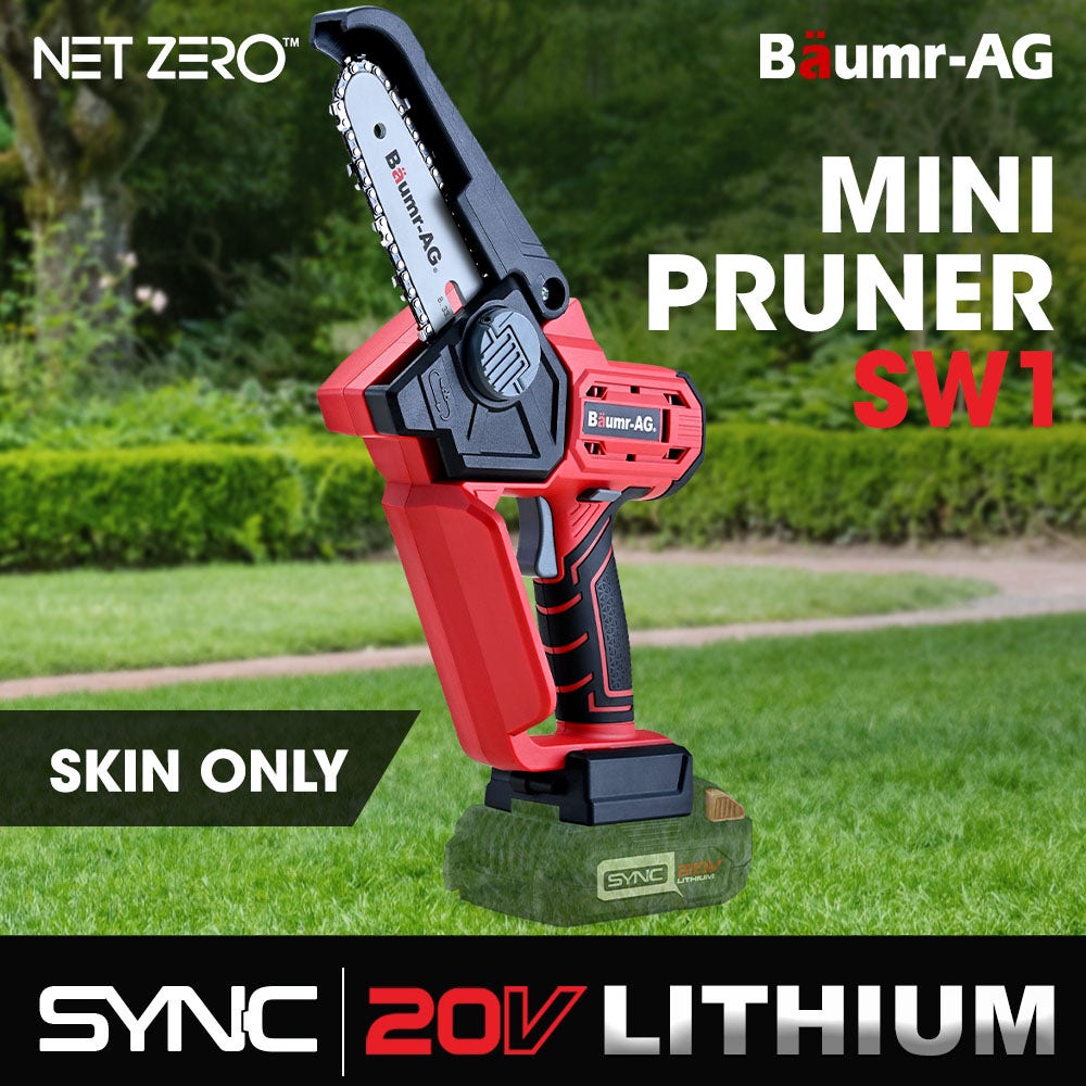 BAUMR-AG SW1 20V Cordless Mini Chainsaw Skin Only, Electric Battery Powered Tree Pruner