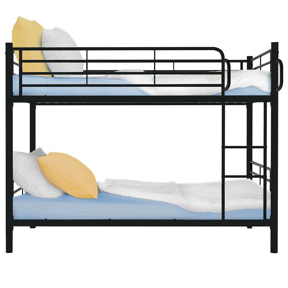 KINGSTON SLUMBER 2in1 King Single Metal Bunk Bed Frame, with Modular Design, Dark Matte Grey