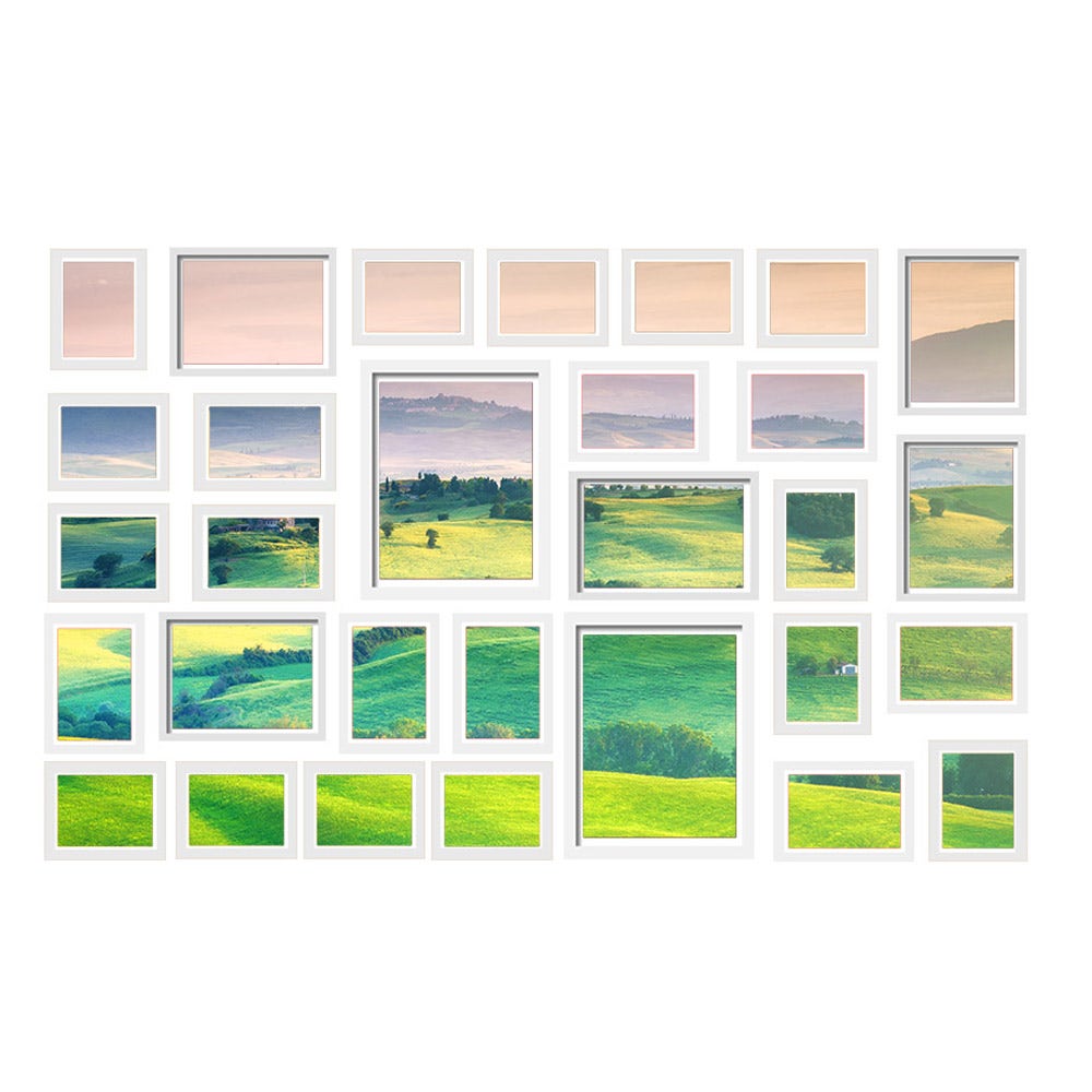 Artiss Photo Frames 30PCS 8x10in 5x7in 4x6in 3.5x5in Hanging Wall Frame White