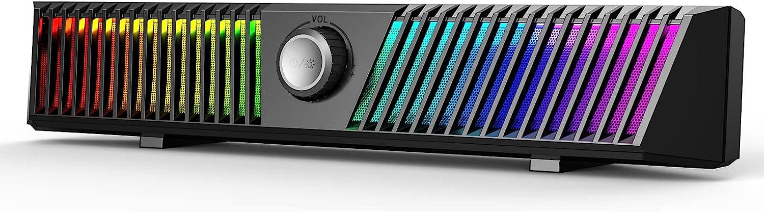 Carla Home Vikus RGB LED In-Built Microphone USB Powered Hi-Fi Stereo PC Speakers