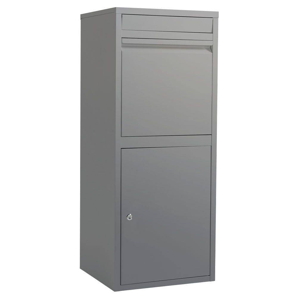 PRE-ORDER FORTIA Freestanding Parcel Post Box Letterbox, Letter Slot, Woodland Grey