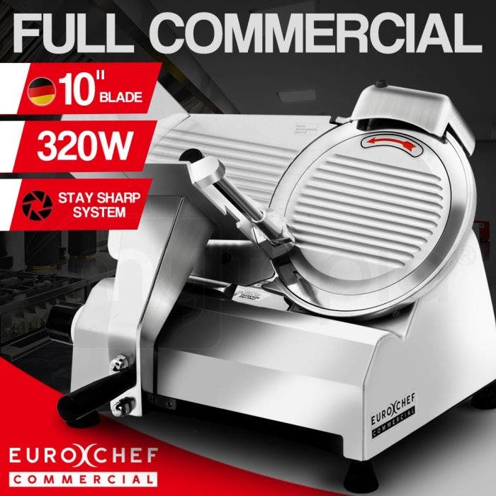 EuroChef Commercial 10" Meat Slicer Food Cutting Machine Electric Deli Shaver