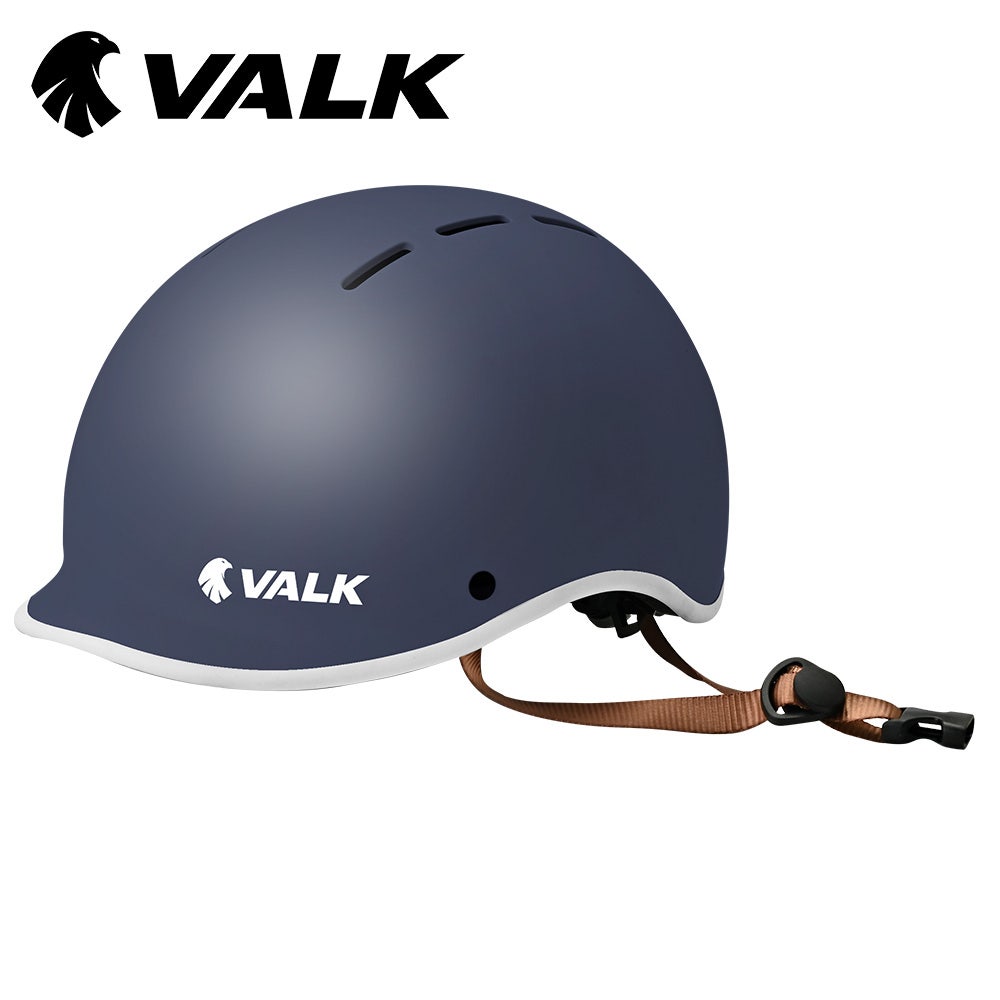 VALK Retro Bike Helmet, 56-61cm S, M, L Universal Dial Fit System, Shadow Navy