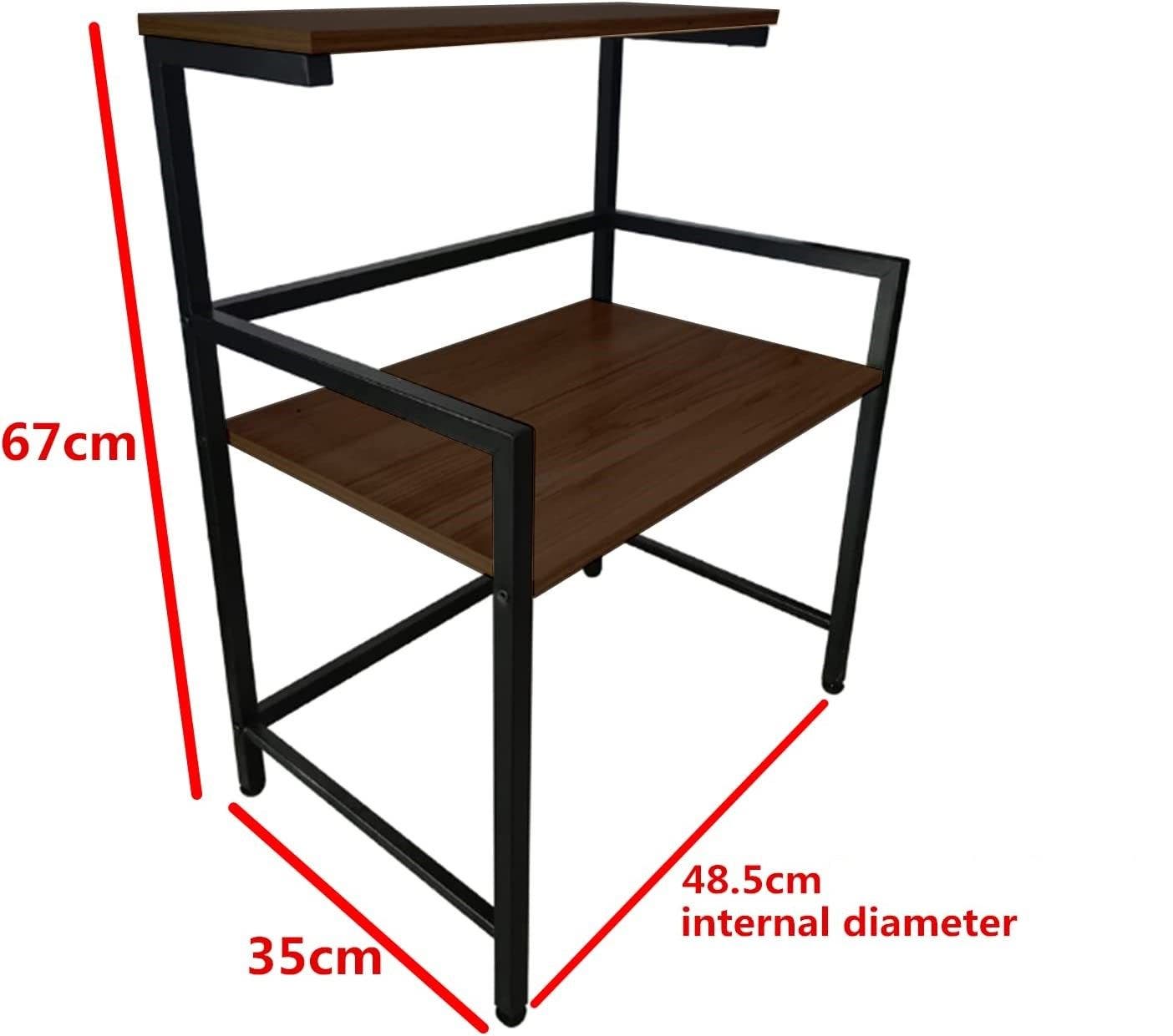Carla Home Vikus 3-Tier Stainless Steel Microwave Oven Organiser Rack - Black
