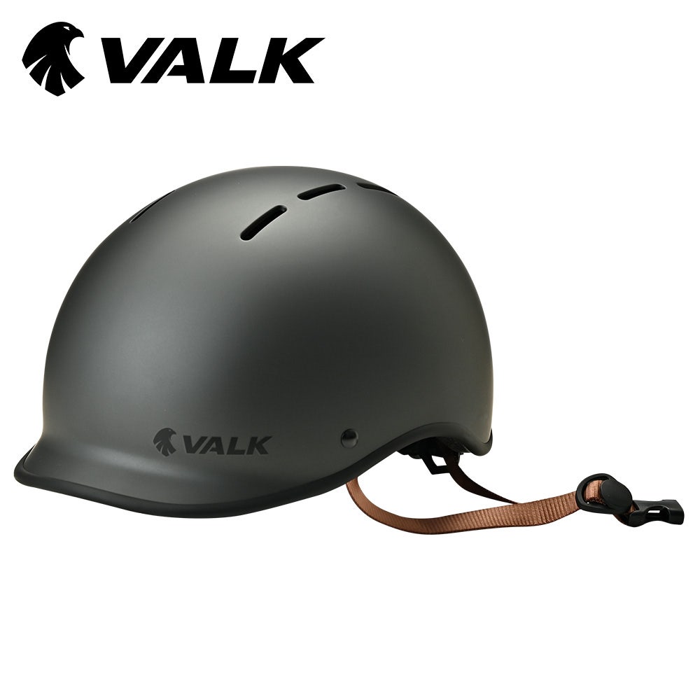 VALK Retro Bike Helmet, 56-61cm S, M, L Universal Dial Fit System, Charcoal