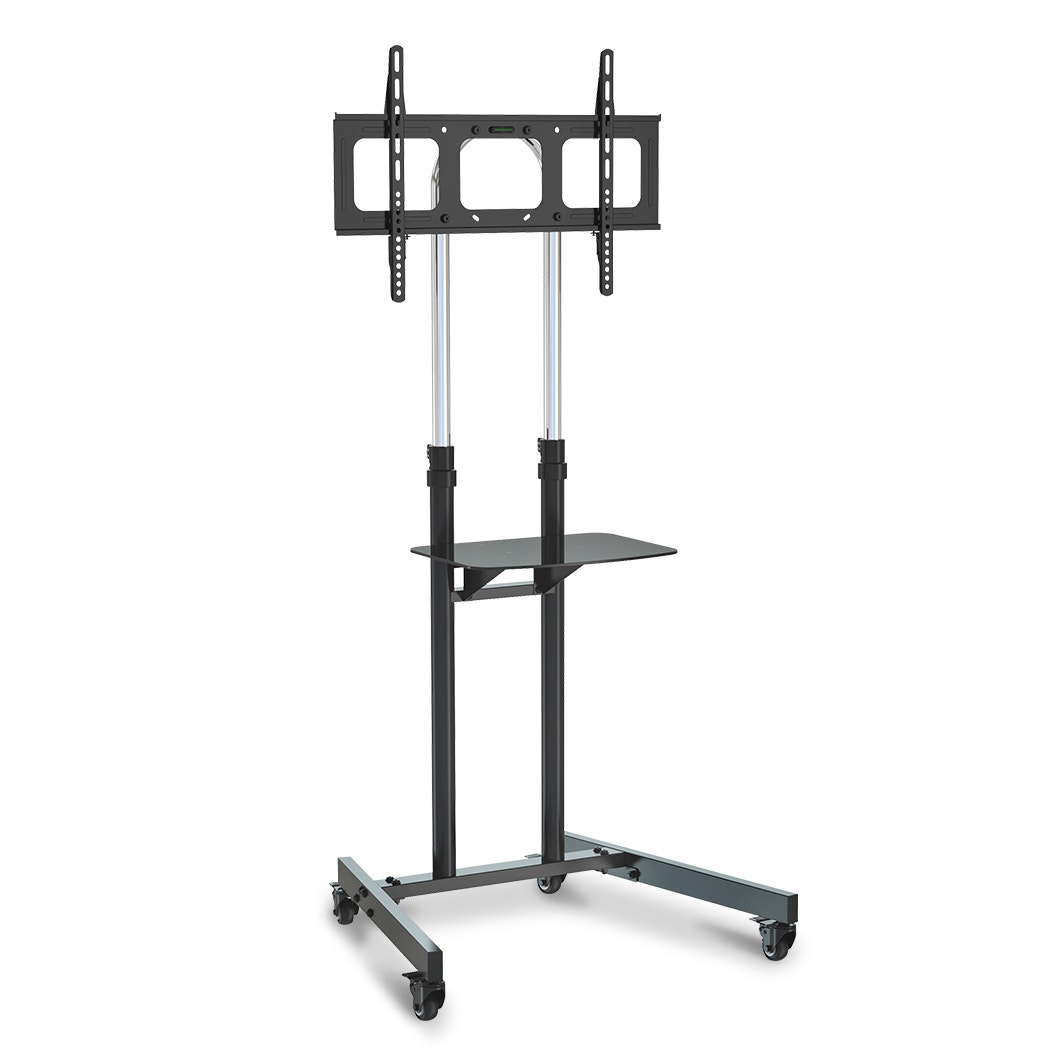 FORTIA Tall Mobile TV Stand for 37-70 Inch Television Screens Adjustable Universal Holds 68kg Black