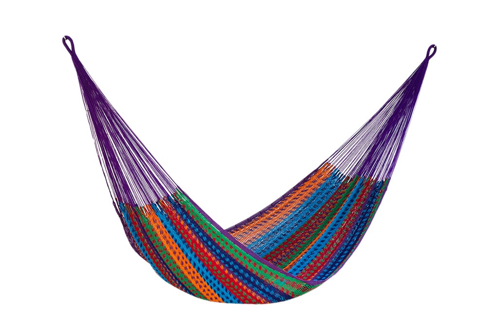 Mayan Legacy Jumbo Size Outdoor Cotton Mexican Hammock in Colorina Colour