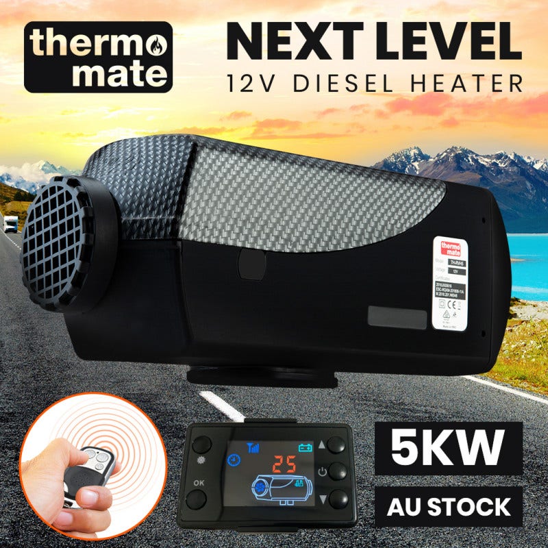 THERMOMATE 12V 5kW Diesel Air Heater for Caravan Camper Trailer Van Motorhome RV