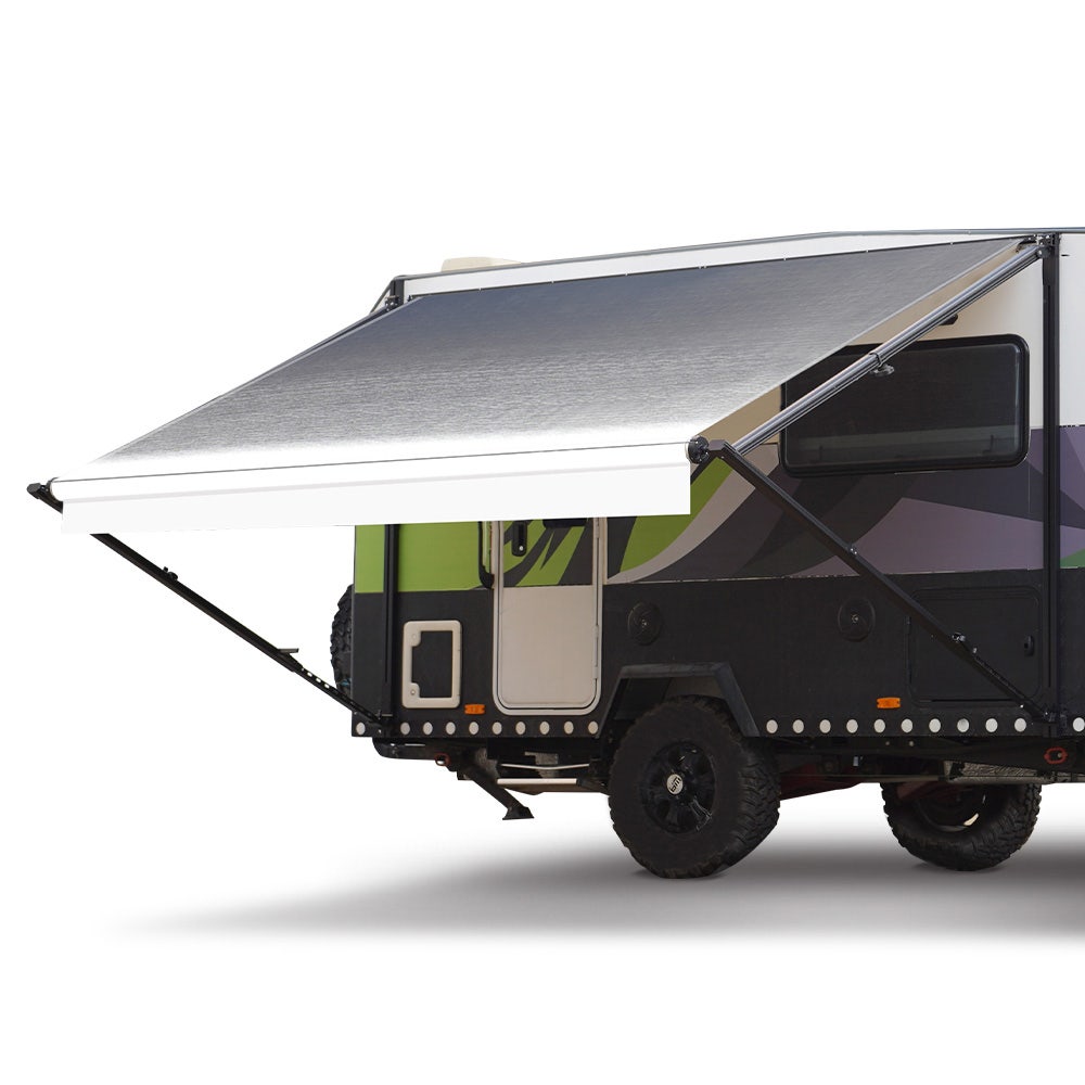 SHADE SHIELD 19ft x 8ft Caravan Retractable Awning, Powder Coated 6063 Aluminium and Vinyl, for Caravan, Motorhome, RV, Work Trailer