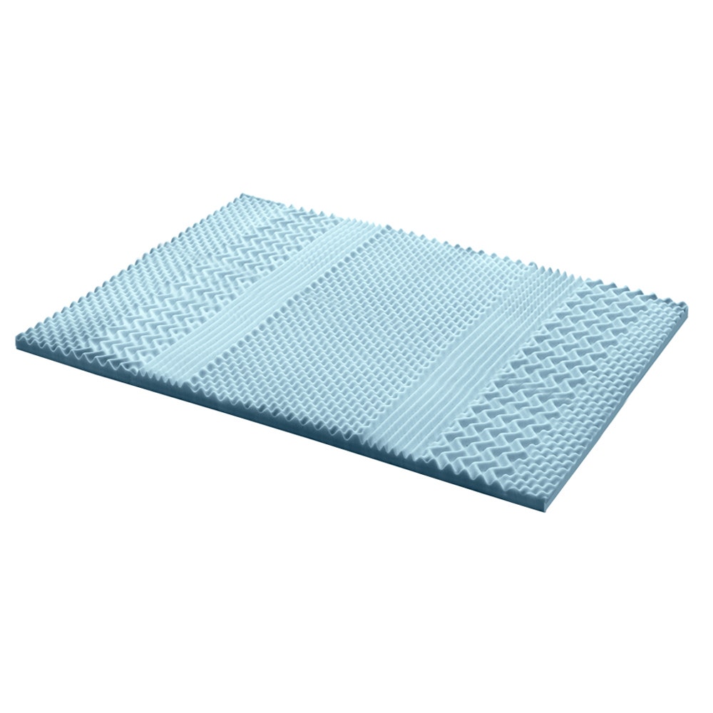 Giselle Bedding Cool Gel 7-zone Memory Foam Mattress Topper w/ Bamboo Cover 5cm - Queen