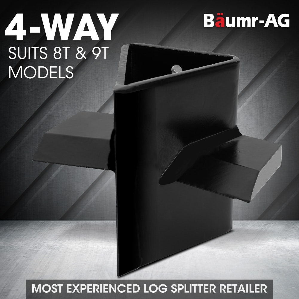 PRE-ORDER BAUMR-AG 4 Way Wood Log Splitting Wedge for 8 & 9 Tonne Electric Log Splitters