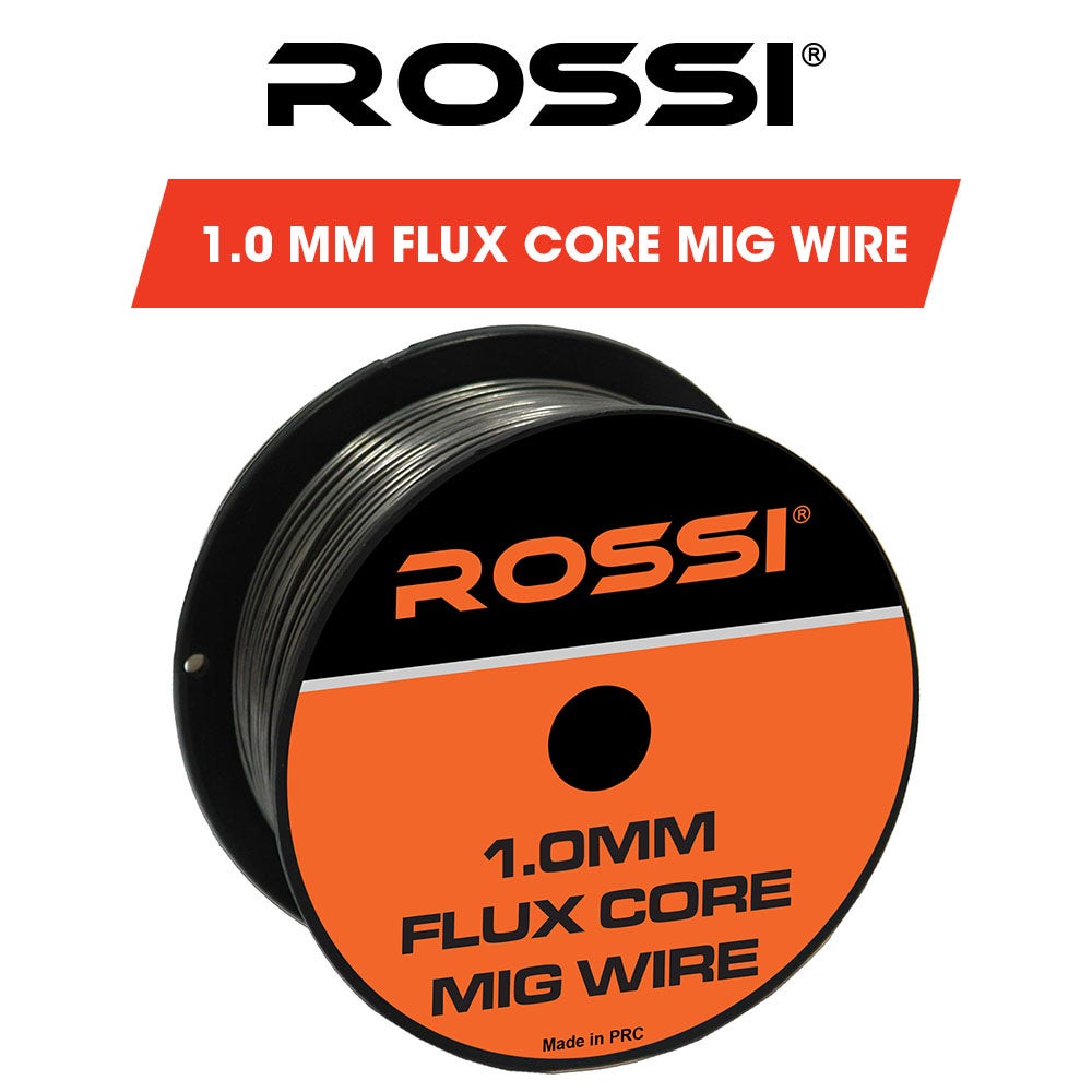 ROSSI 1.0mm 1kg Flux Core Gasless MIG Welding Wire, Self-Shielded, Excellent for Outdoor Use