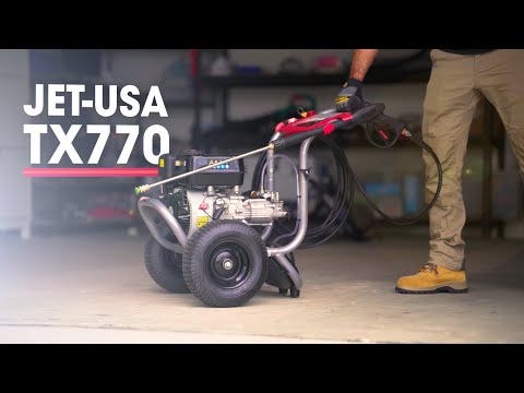 Jet-USA 4800PSI Petrol High Pressure Cleaner Washer w/ 30m Hose Reach and Drain Cleaner - TX770